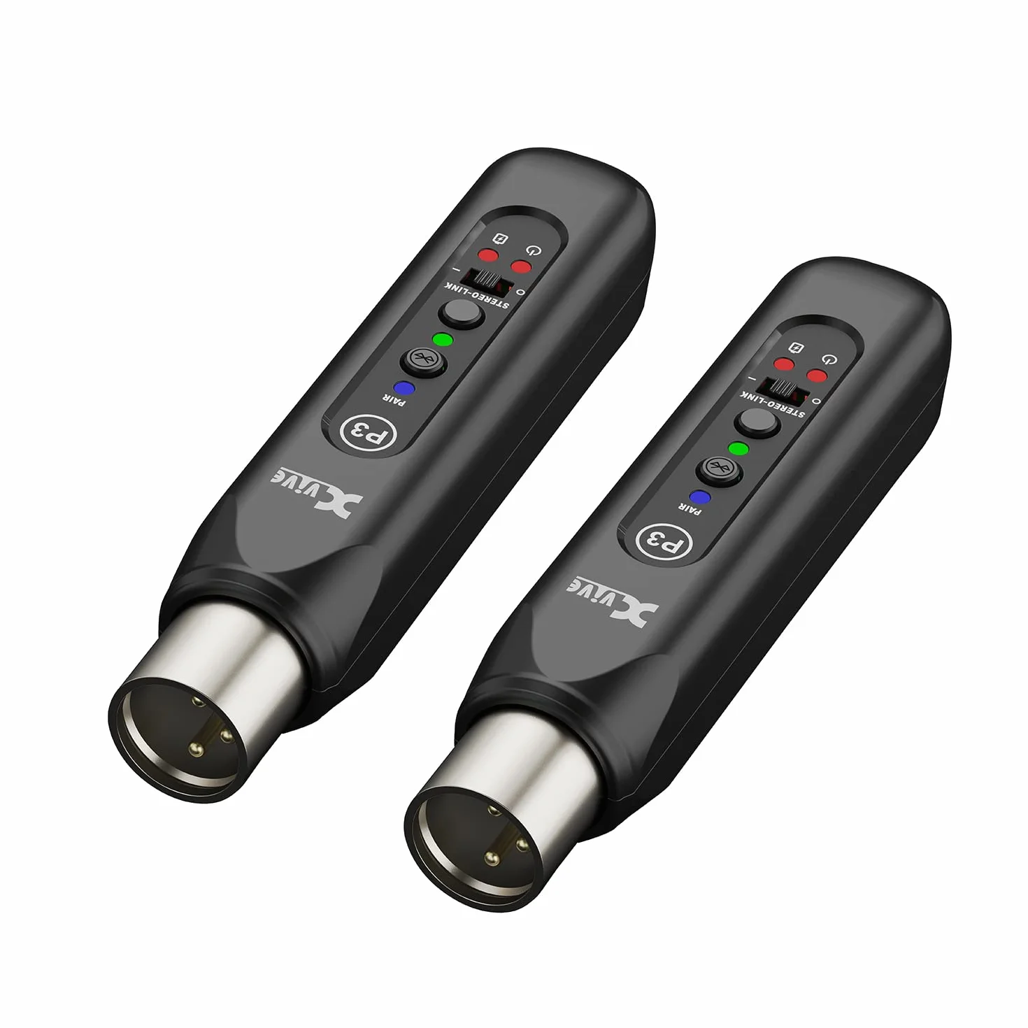 Xvive P3D Pack de 2 receptores Bluetooth P3 para mesas de Mezclas o PA