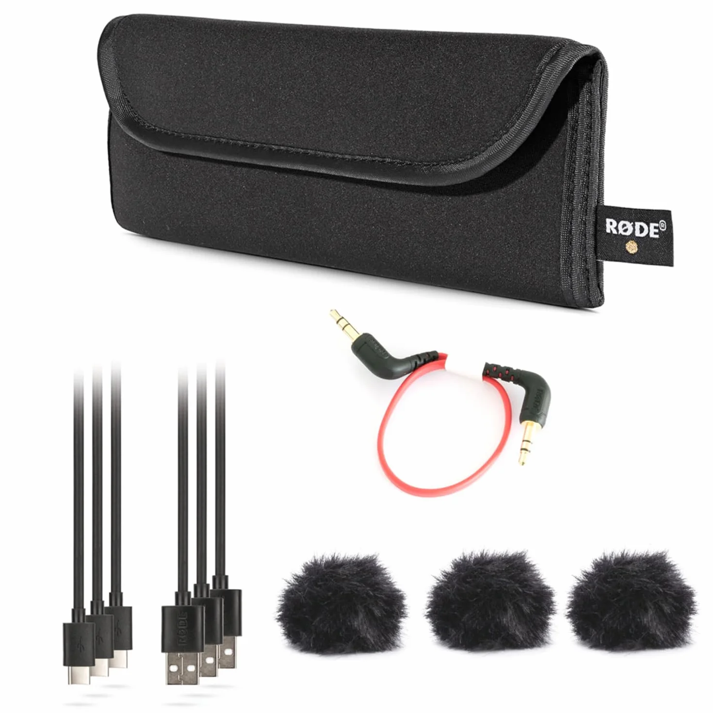 RØDE Wireless Go II Sistema inalámbrico de doble canal con micrófonos incorporados, transmisor doble, negro
