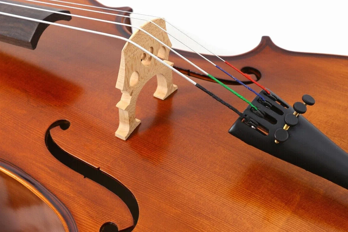 Yinfente Advance - Violonchelo 4/4 hecho a mano con madera de abeto de arce, piezas de violonchelo de madera de ébano con bolsa de violonchelo para niños y adultos