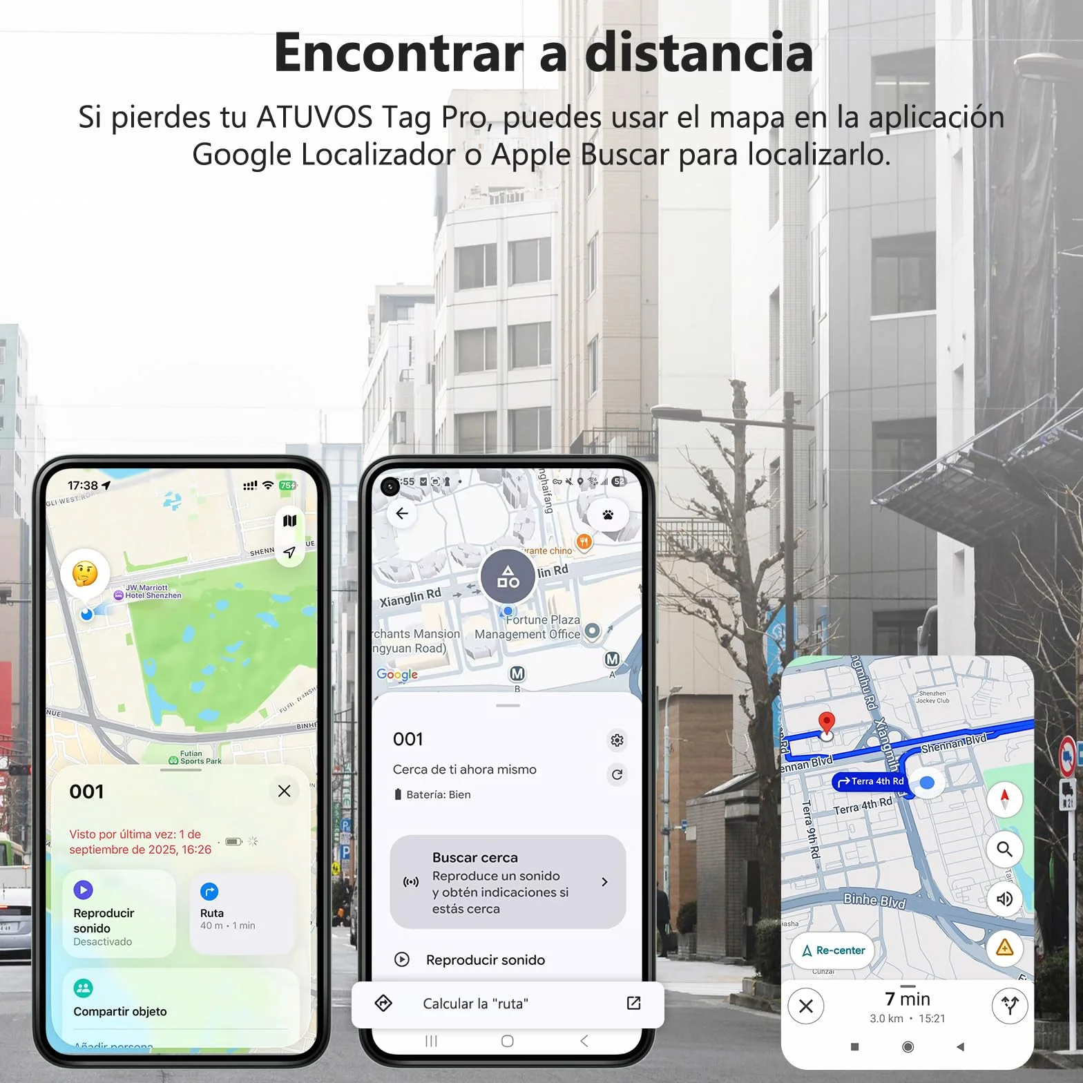 ATUVOS Air Tag Pro Smart Tag Tracker para Android & iOS, Dual Sistema Buscador de Objetos Compatible con Google Localizador o Apple Buscar APP, para Llaves/Equipaje/Maleta.Batería Reemplazable. 2 Pack