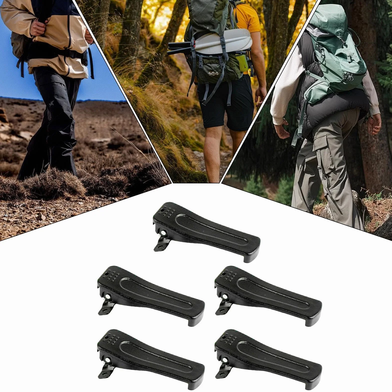 Clip Fijo de Repuesto para Walkie Talkies, Ligero para Logística Construcción Seguridad