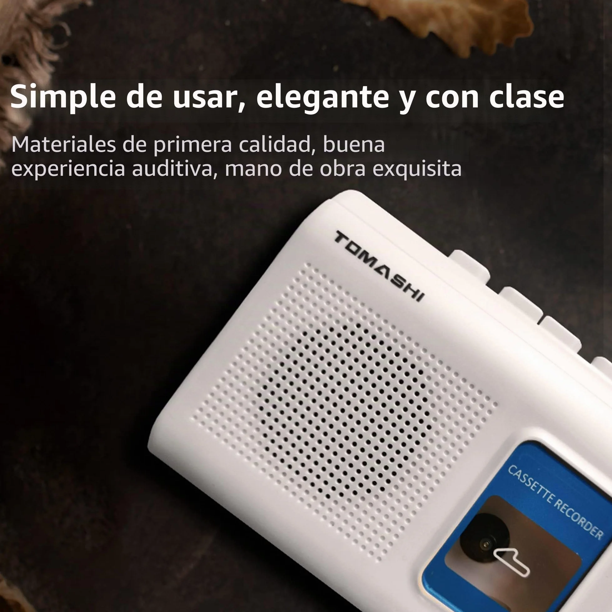 TOMASHI Walkman Grabadora de Cinta portátil con Altavoz Integrado micrófono