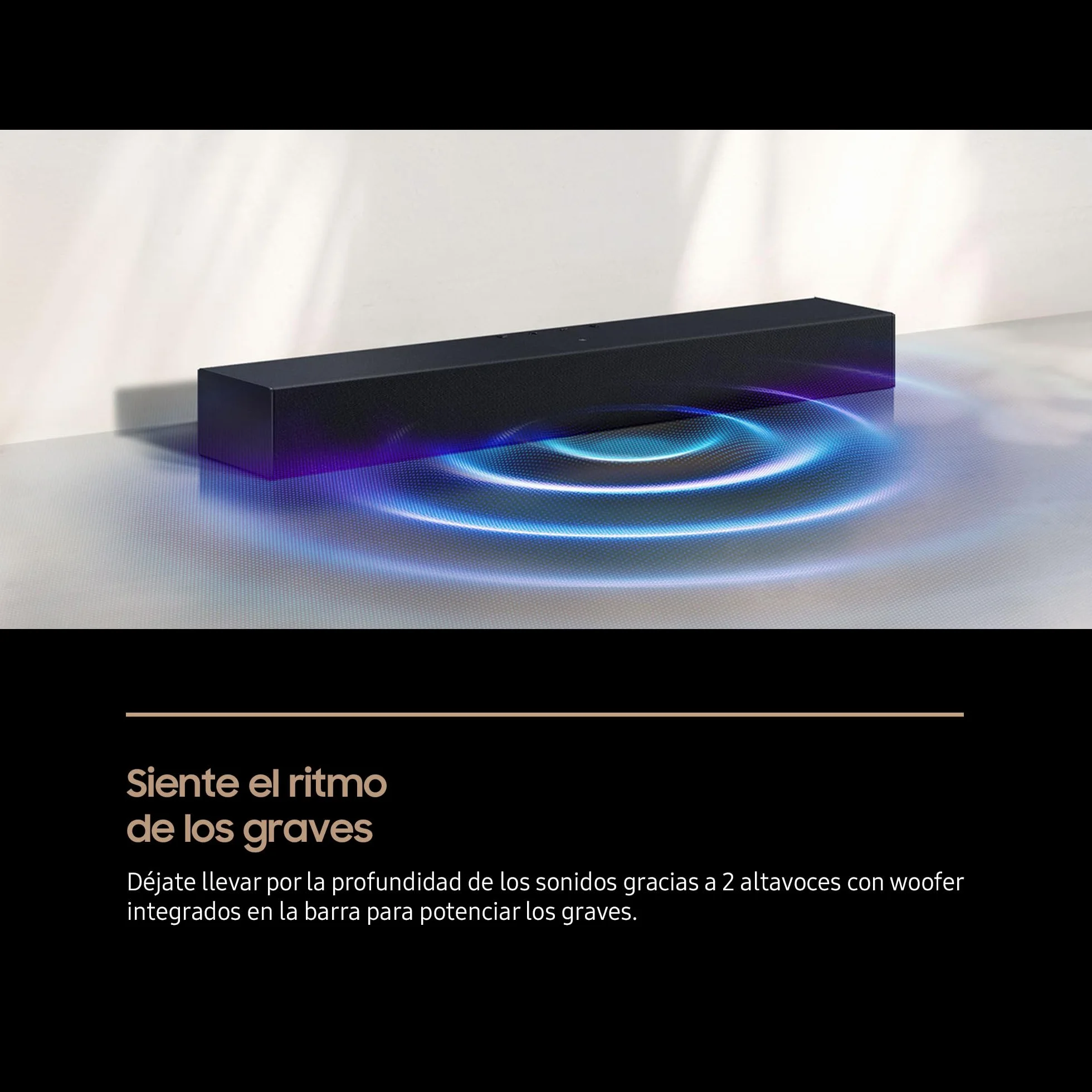 Samsung Barra de Sonido HW-B400F/ZF 2.0ch Woofer Integrado Modo de Juego Bluetooth Negro
