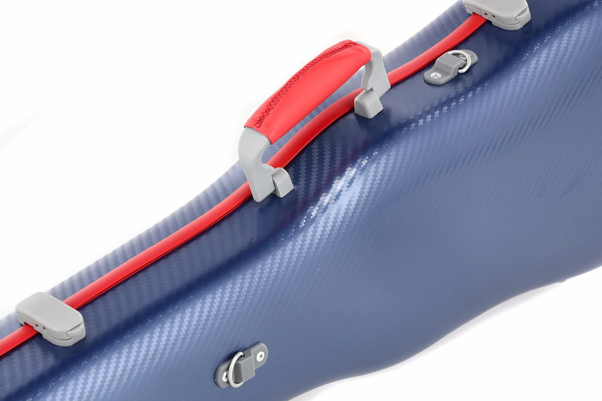 GEWA Estuche de violín Fun Series policarbonato 4/4-1/2 tamaño Azul/Rojo, Interior Negro, 2 Correas de Mochila Desmontables, Bolsa de Accesorios, suspensión Acolchada, asa Lateral Adicional