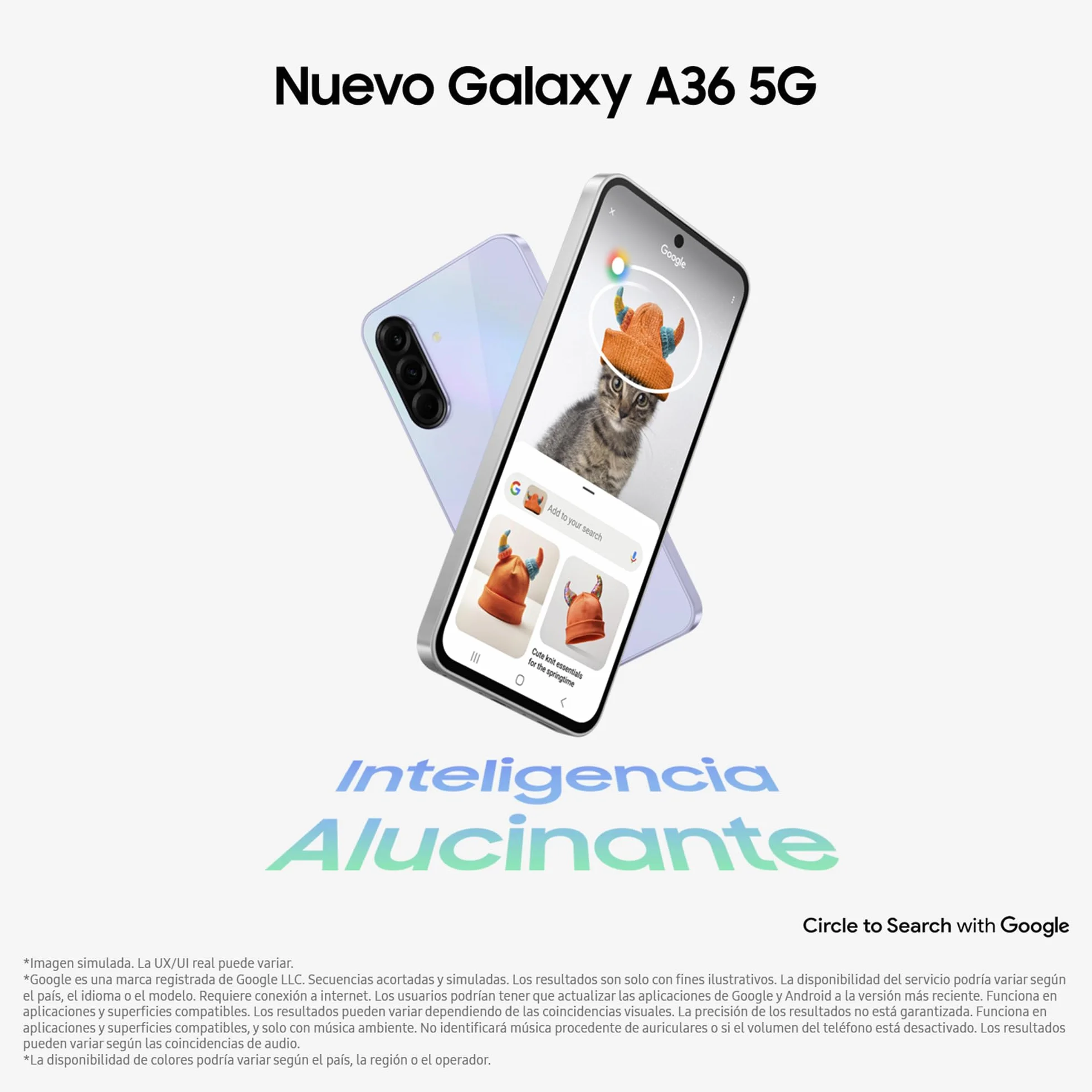 Samsung Galaxy A36 5G 256GB Teléfono Móvil, 6GB RAM, 50MP Cámara, Negro, Garantía del Fabricante 3 Años + 1 Año Extra
