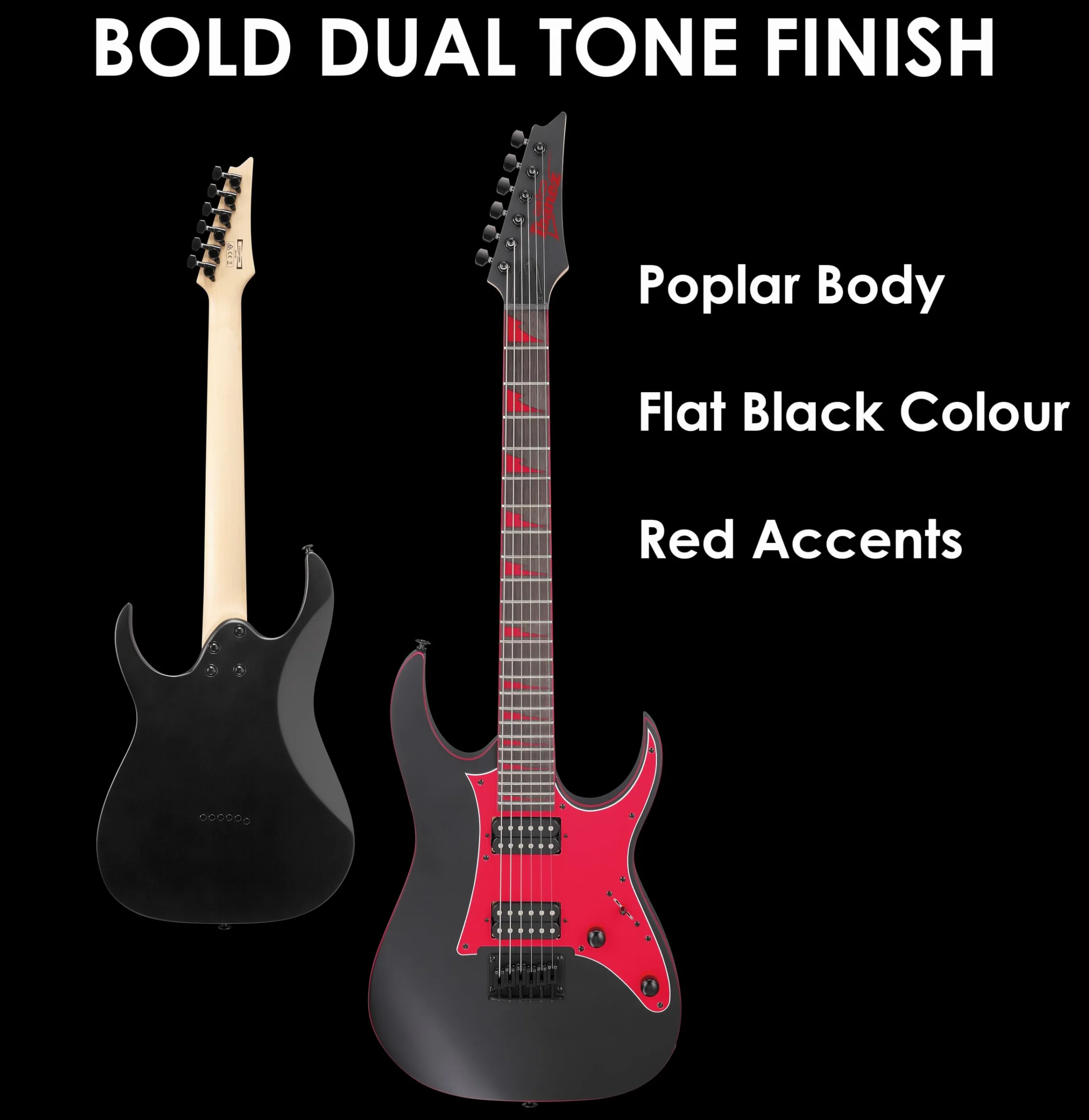 Ibanez Serie GIO RG - Guitarra eléctrica - Negro/Rojo