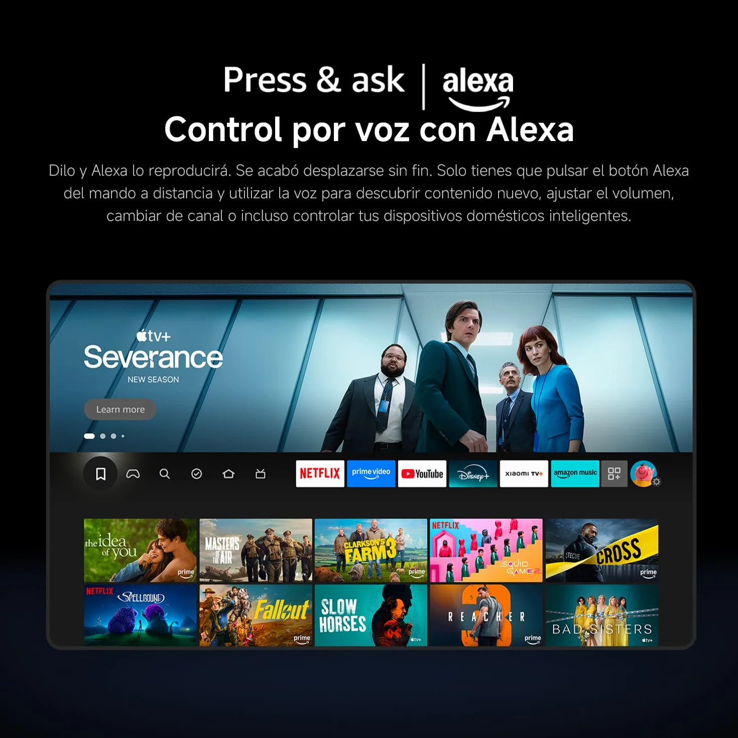 Xiaomi TV F 50 50 Pulgadas 127 cm 4K UHD Smart TV Fire OS8 Control por Voz Alexa HDR10 MEMC Modo Game Boost 120Hz 2GB+32GB Compatible con Apple AirPlay