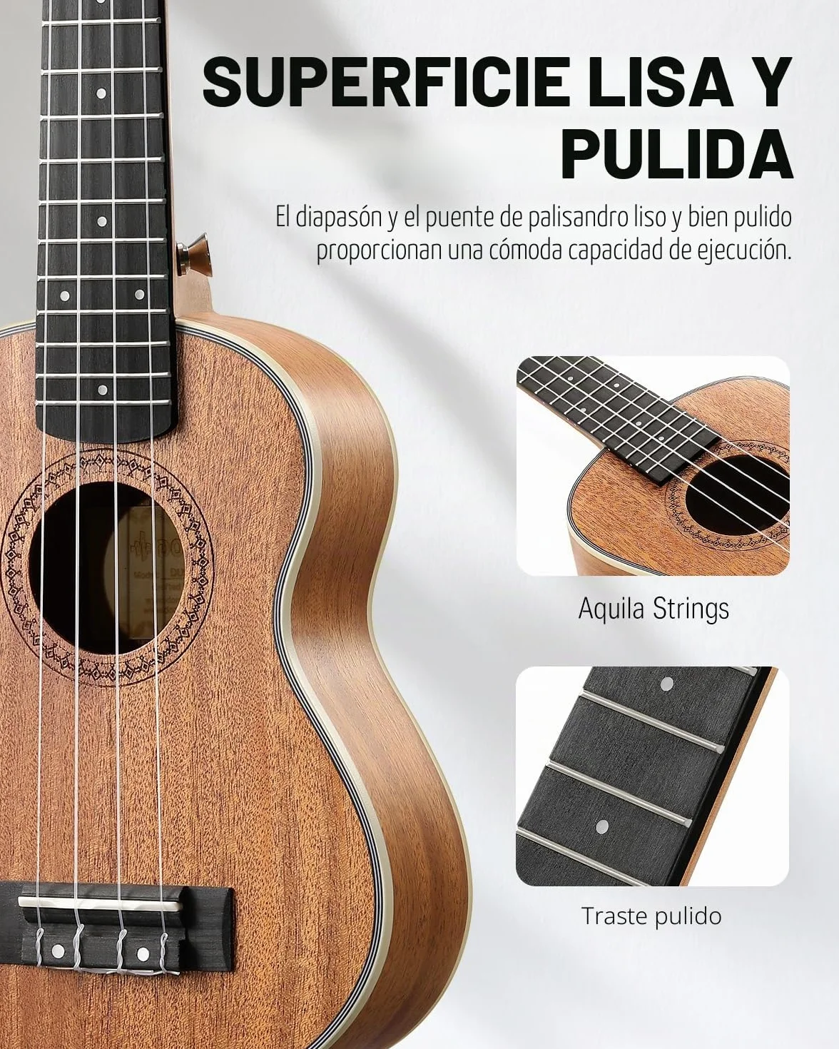 Donner Ukelele Concierto 23 Pulgadas para Adultos Niños Principiante Ukelele Madera Caoba Kit y Cuerda Nylon, Online Lección DUC-200