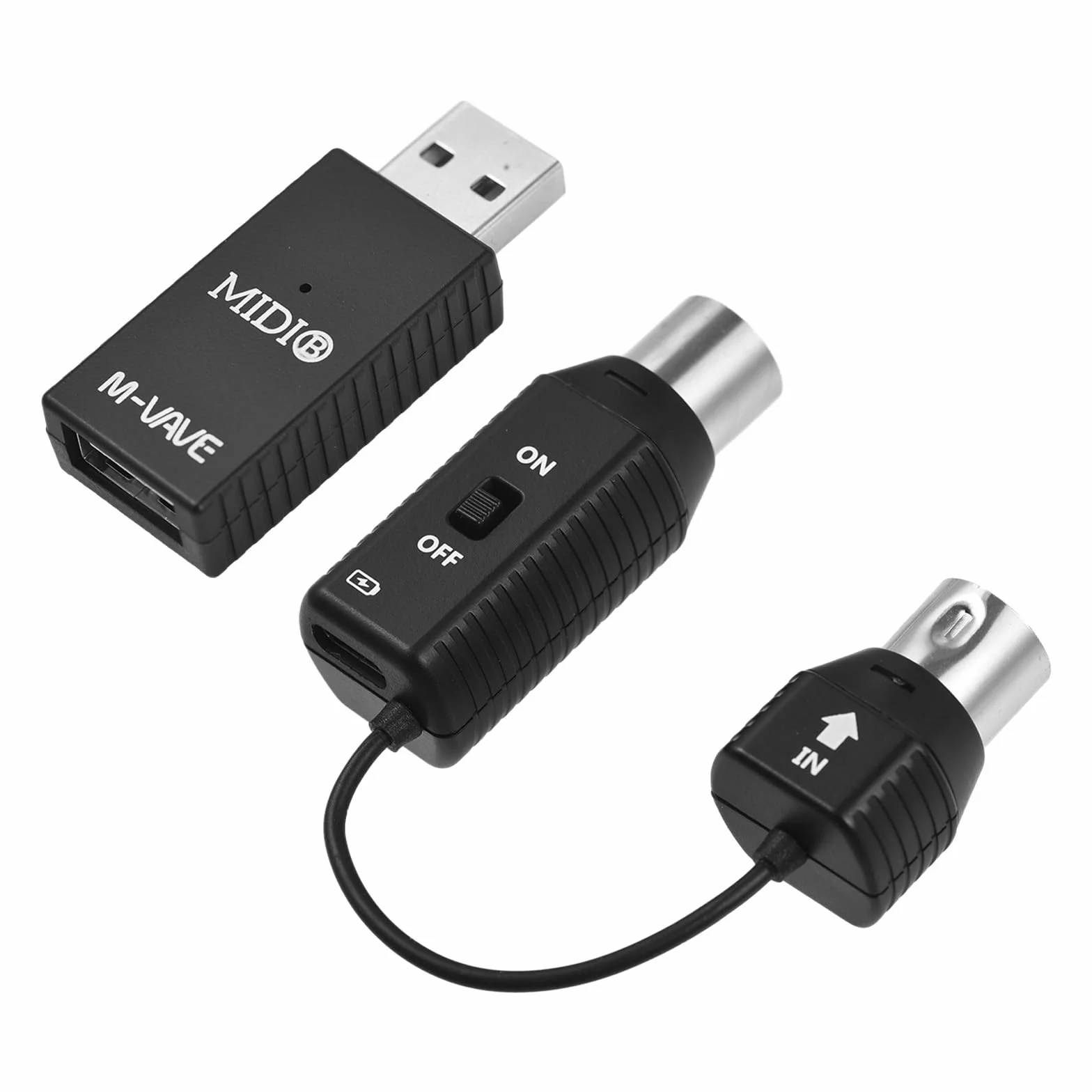 MS1 Mini Sistema de transmisión inalámbrico Sistema Midi Adaptador inalámbrico Midi Soporte Plug and Play para Dispositivos con Interfaz Midi