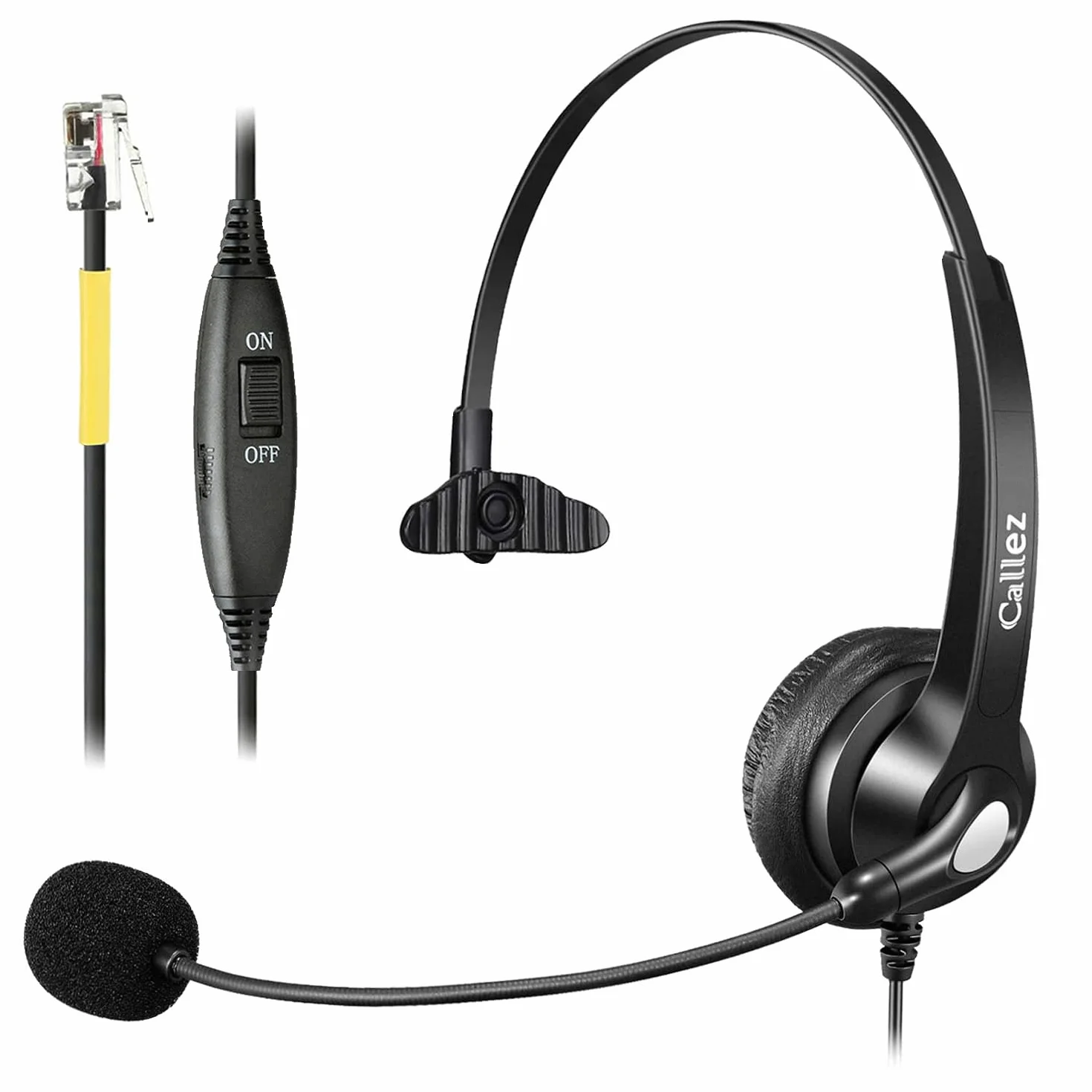 Auriculares Teléfono Fijo RJ9 Mono con Cancelación de Ruido para Grandstream GXP2130 2160 2170 1610 1625 1630 Yealink SIP-T41P T21P T23G T46 Snom D725 Avaya 1608