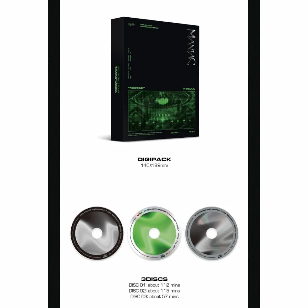 Stray Kids 2ª gira mundial MANIAC Seúl Fotolibro Póster plegable SKZ Versión DVD