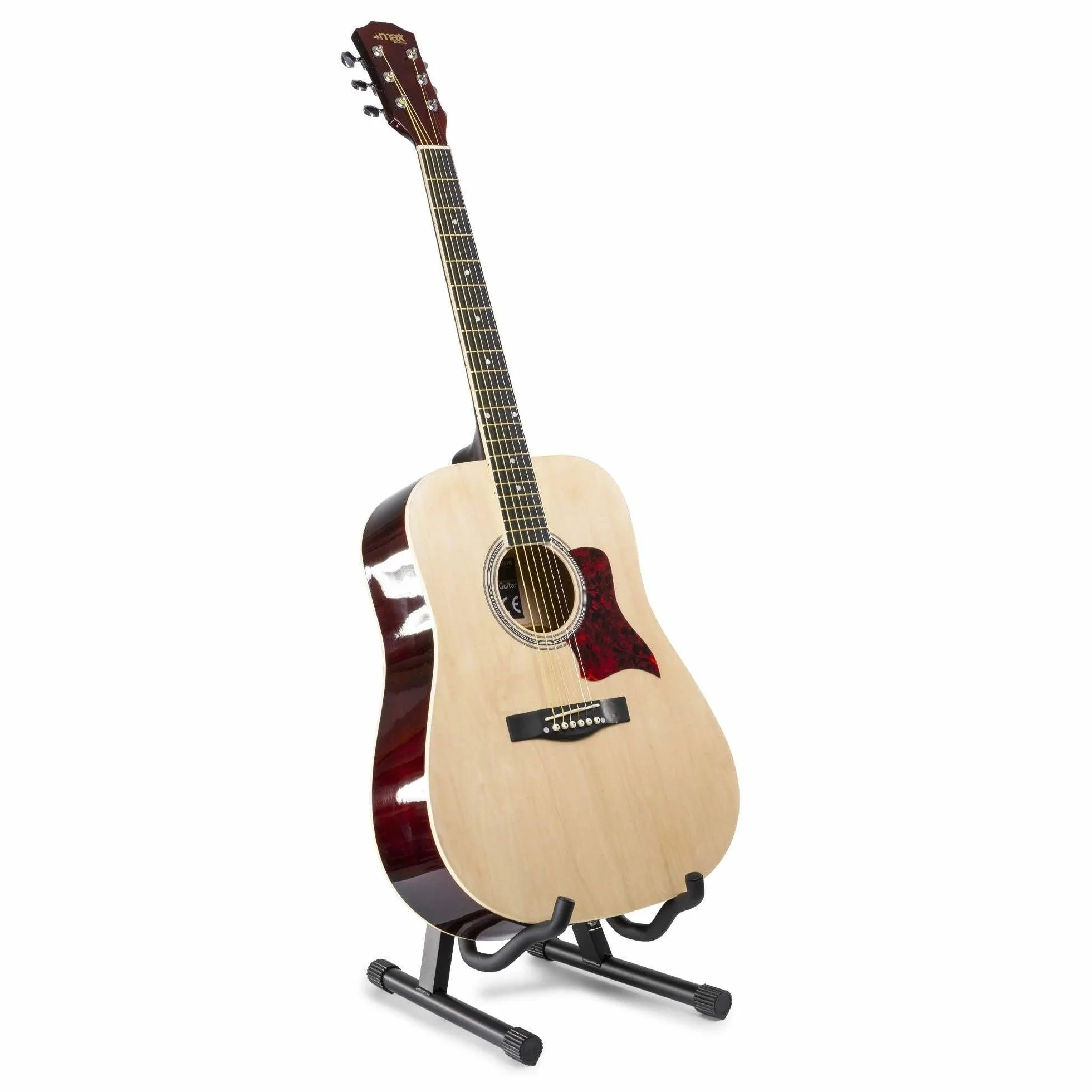 MAX GigKit kit completo de guitarra eléctrica blanco con amplificador de 40W, soporte, funda, afinador digital, cable de instrumento, correa ajustable, púas y cuerdas de repuesto incluidas