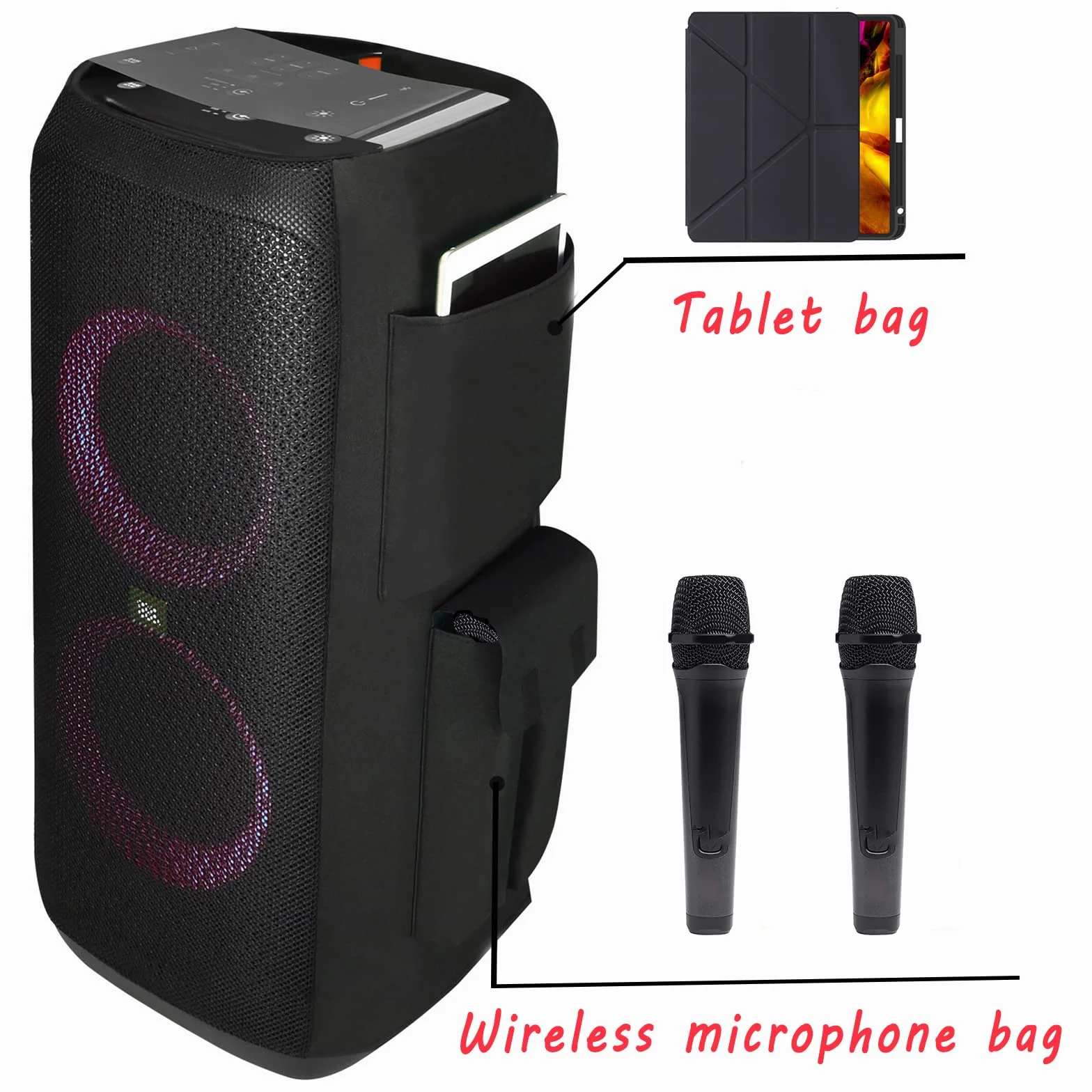 Estuche para JBL PartyBox 310 - Altavoz portátil para Fiestas, PartyBox 310 Accesorios Funda Protectora portátil Funda de Almacenamiento Suave para el Polvo (Negro)