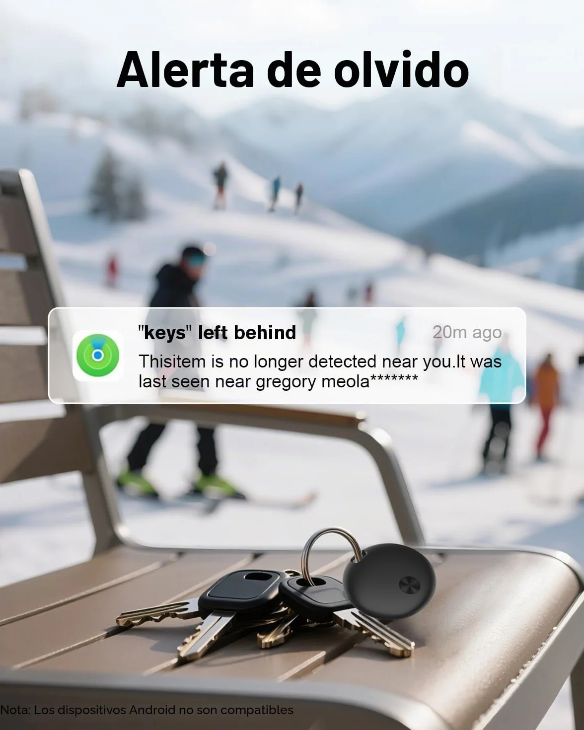 Smart Tracker Tag 4 Pack, Buscador de Objetos Bluetooth Funciona con Buscar Apple (Sólo iOS), Resistente al Agua IP67, Baterías Reemplazo, Rastreador para Llaves, Cartera, Equipaje, Mochila