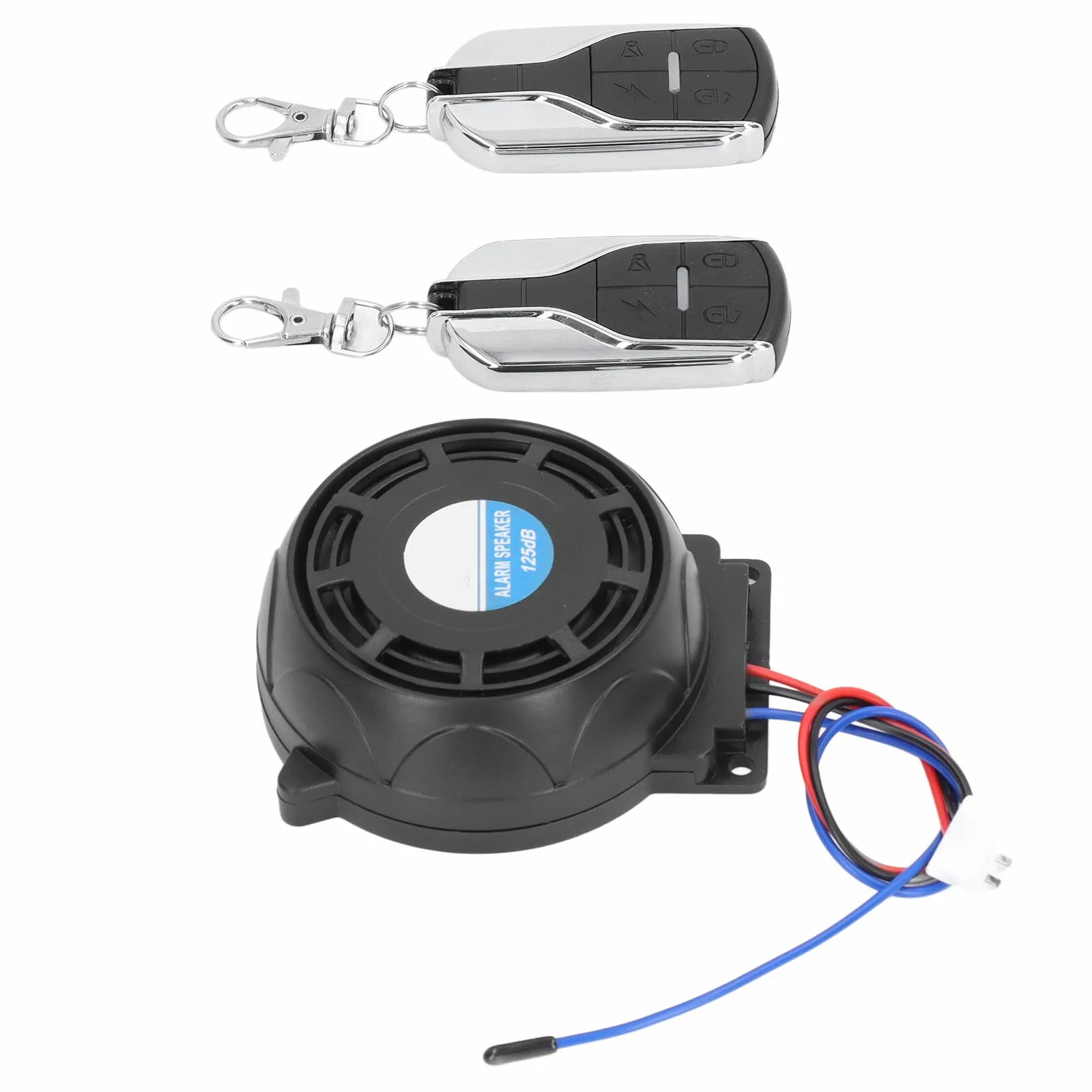Sistema de Seguridad Antirrobo, KIMISS 12V Sistema de Alarma de Seguridad para Motocicletas Antirrobo 2 Control Remoto Impermeable Universal para Motos