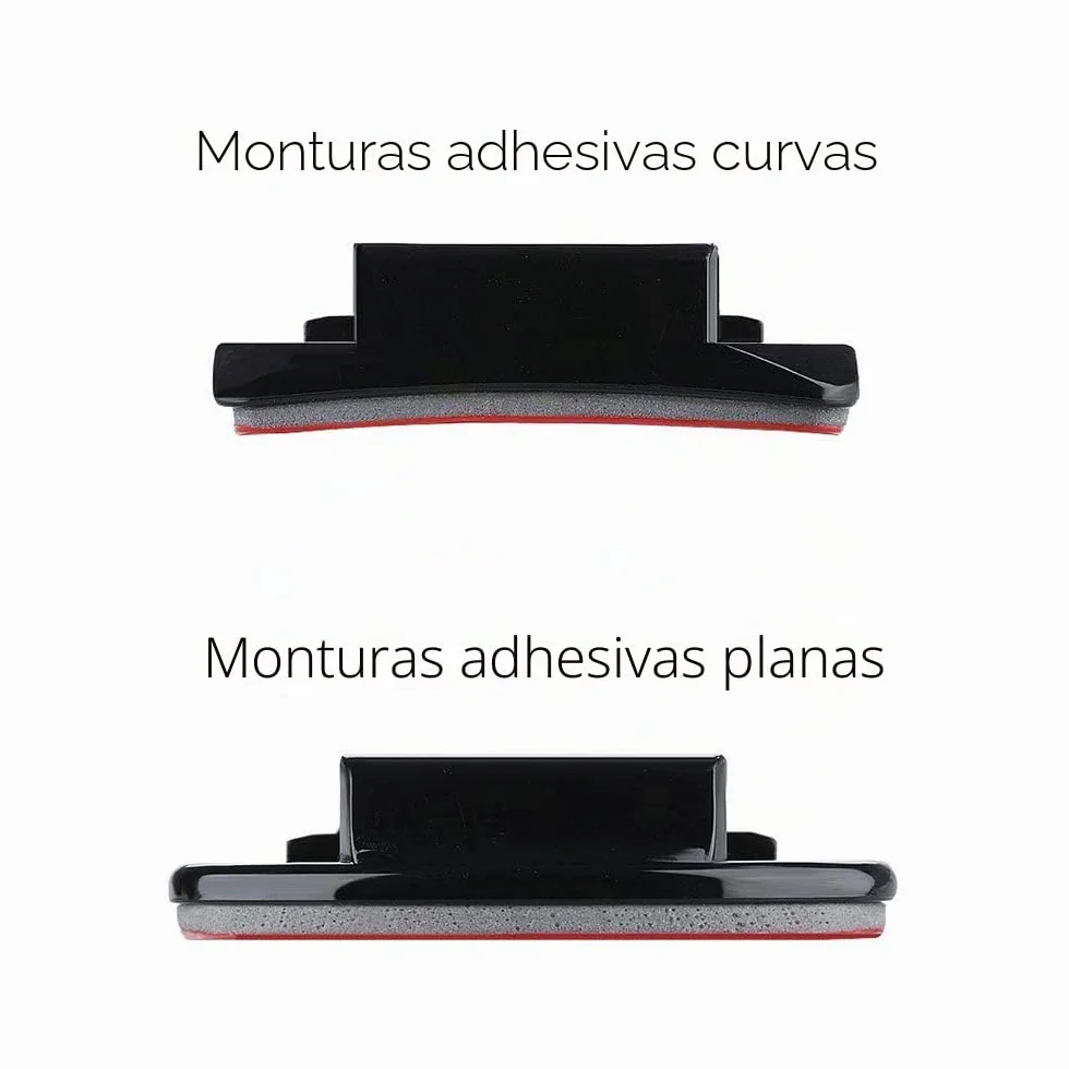 Soportes Adhesivos Pegatinas 3M Monturas Curvo Casco Plano Compatible con GoPro Hero 13 12 11 10 9 8 7 6 5 Session dji Cámaras de Acción (6 Paquetes)