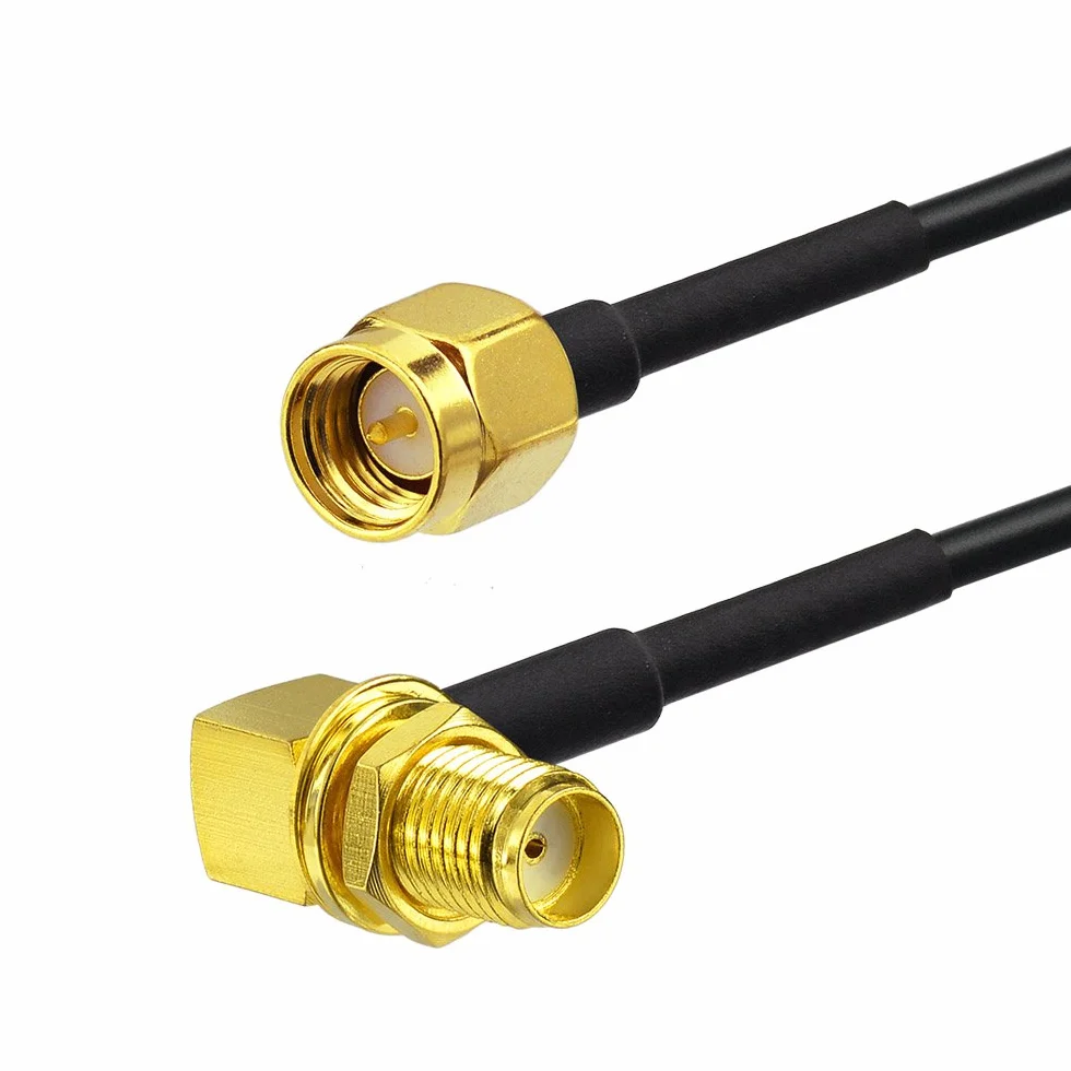 Bingfu SMA Cable Antena SMA Macho a Hembra de Ángulo Recto Cable de Extensión RG174 100cm para Antena 4G LTE WLAN FPV Homematic CCU2 CC1101 Huawei Router MULWEG