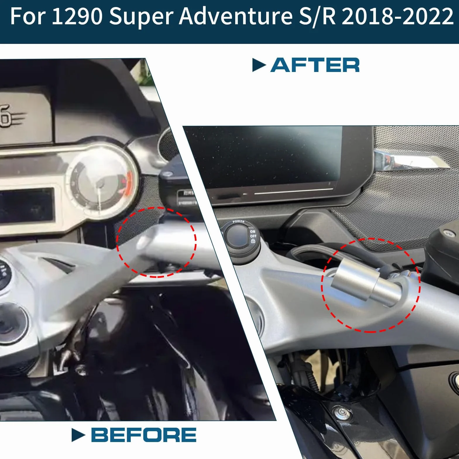 Soporte para Móvil Moto Manillar B&W K1600GT R1200RE R1200RT R1250RS R1250RT 2017-2020 Plata