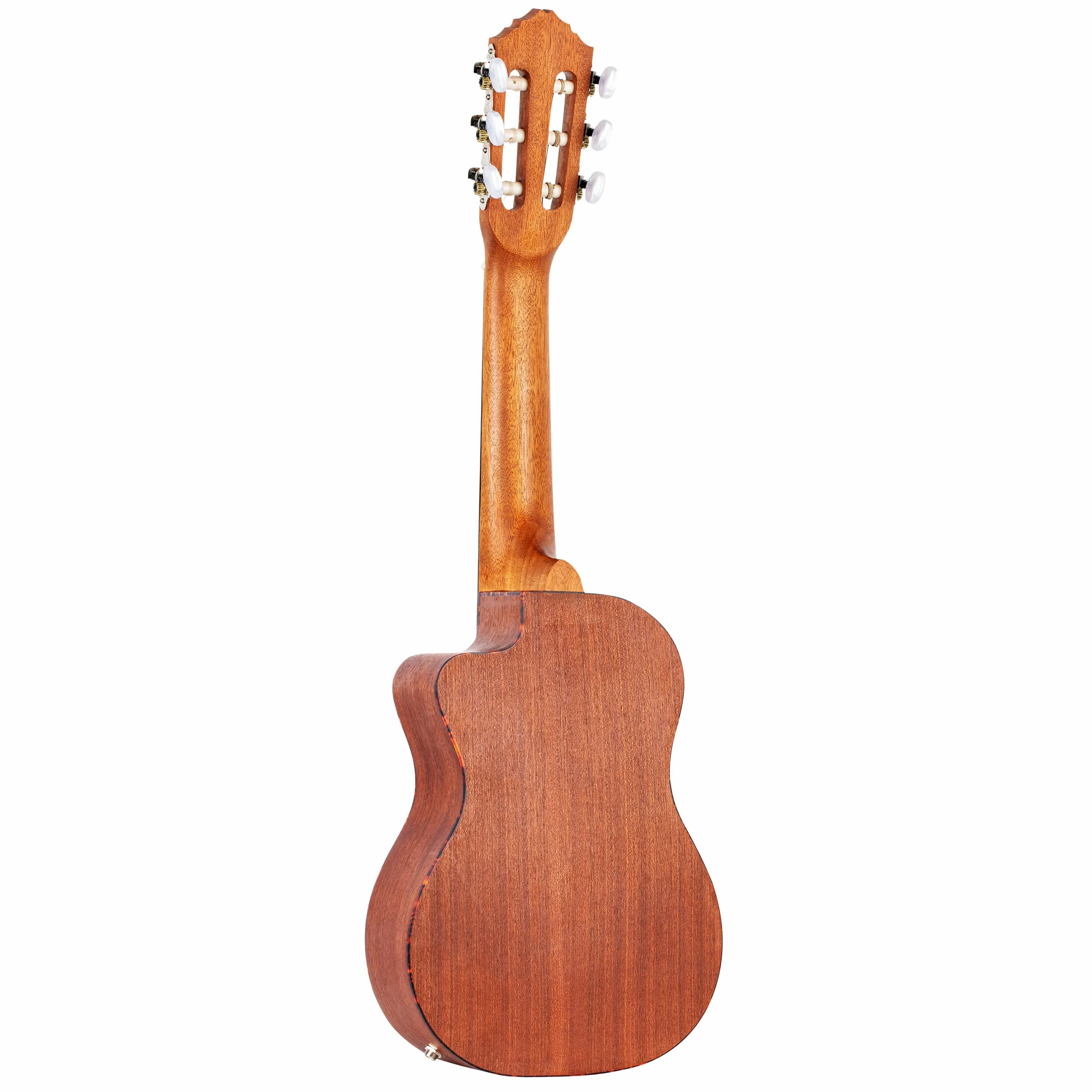 Ortega Guitars Travel Guitar electroacústica - Mini/Travel Series - Guitarlele 6 cuerdas - tapa de abeto grabado a laser (RGL5CE)