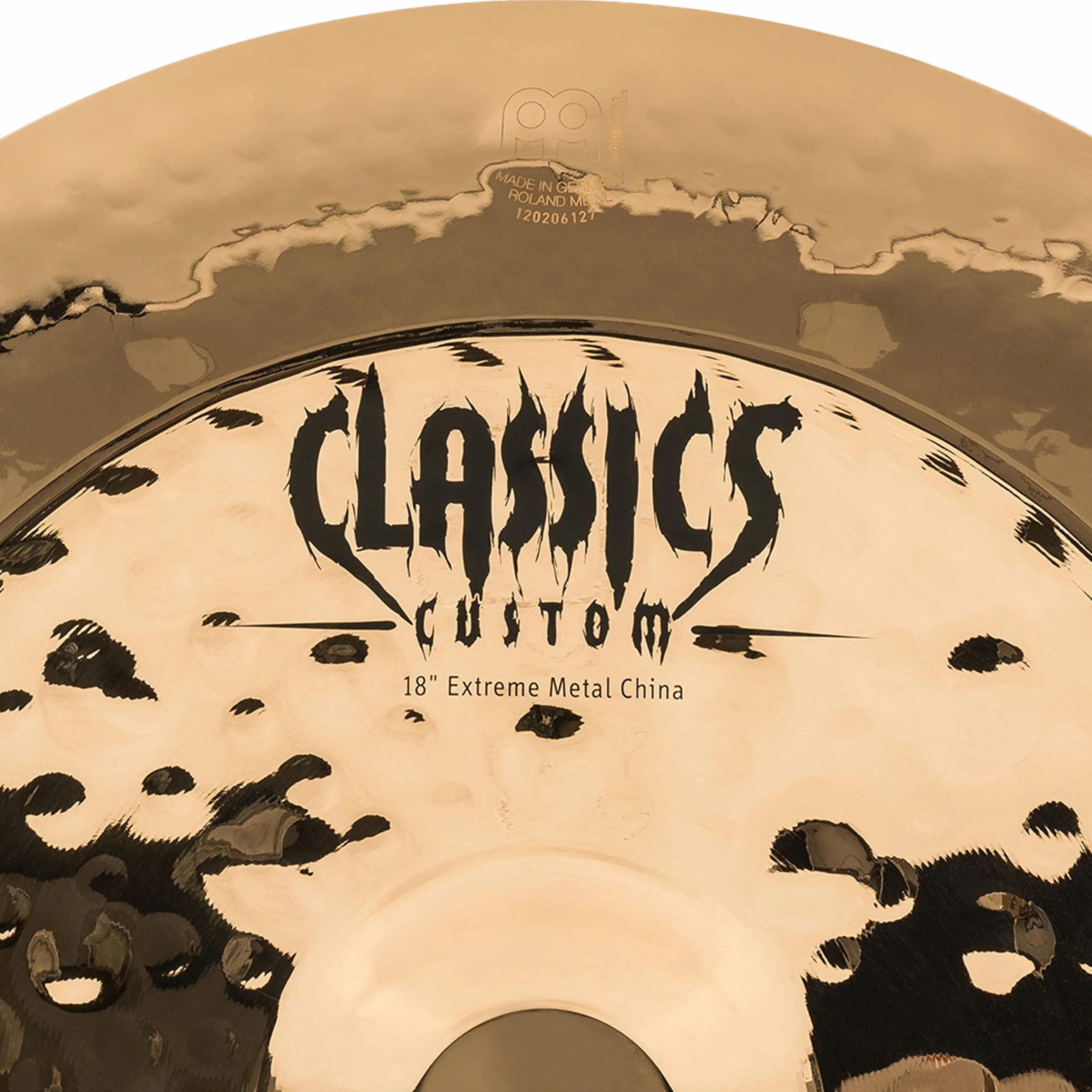 Meinl Cymbals Classics Custom Extreme Metal Plato China de 18 pulgadas (45,72cm) Platillos de Batería - Bronce B12, Acabado Brillante (CC18EMCH-B)
