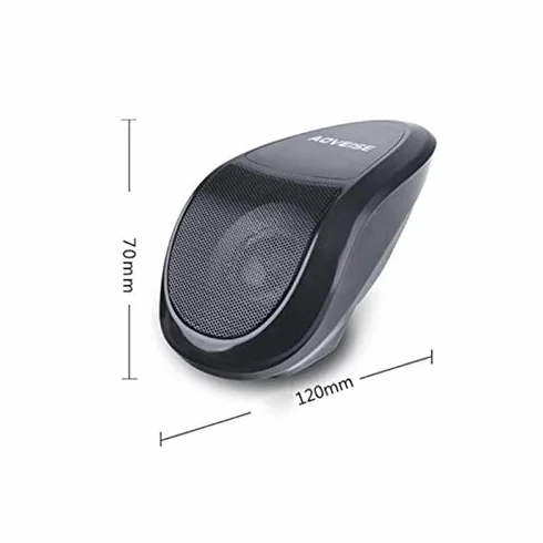Riloer Motocicleta ATV impermeable Bluetooth altavoz USB sistema de sonido reproductor de audio de música todo negro