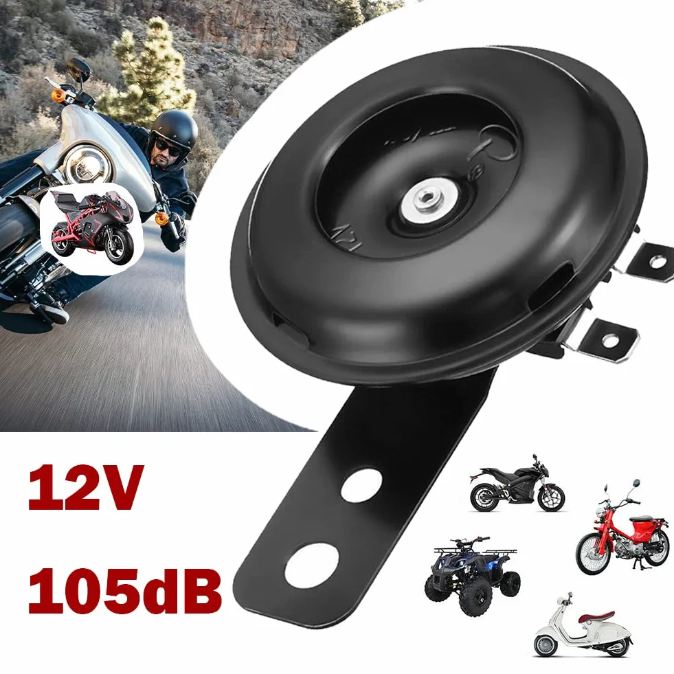 Claxon Moto, Bocina, 12V Moto Bocinas Cuerno Universal, Universal Moto Auto Bocinas Kit Ruidoso, Bocina Electrica Impermeable Universal de la Moto 12V 105dB, Motocicleta Altavoz de Bocina Ruidosa