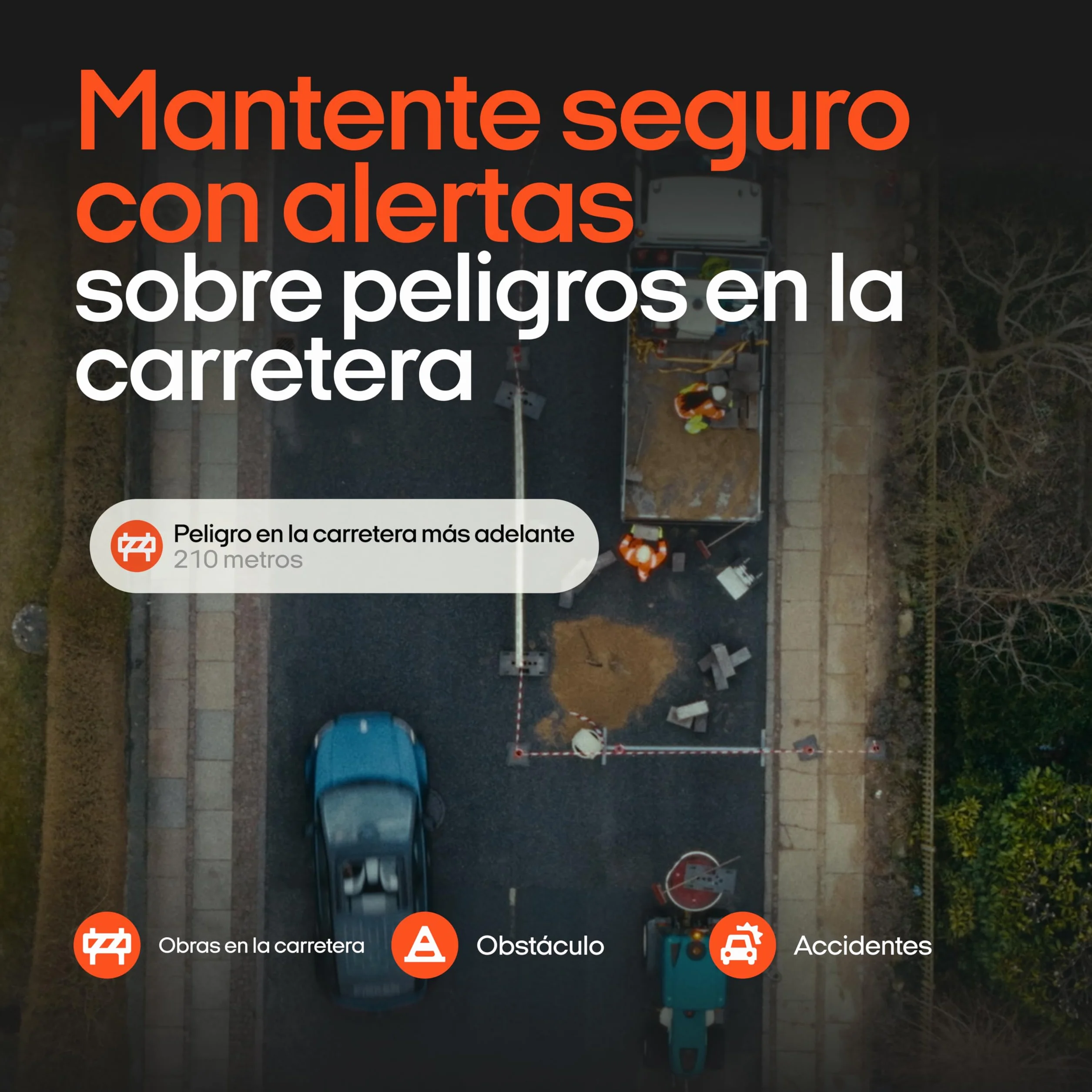 OOONO Co-Driver 2 Alertas de radares y peligros en Tiempo Real Recargable USB-C Compatible con Apple CarPlay y Android Auto
