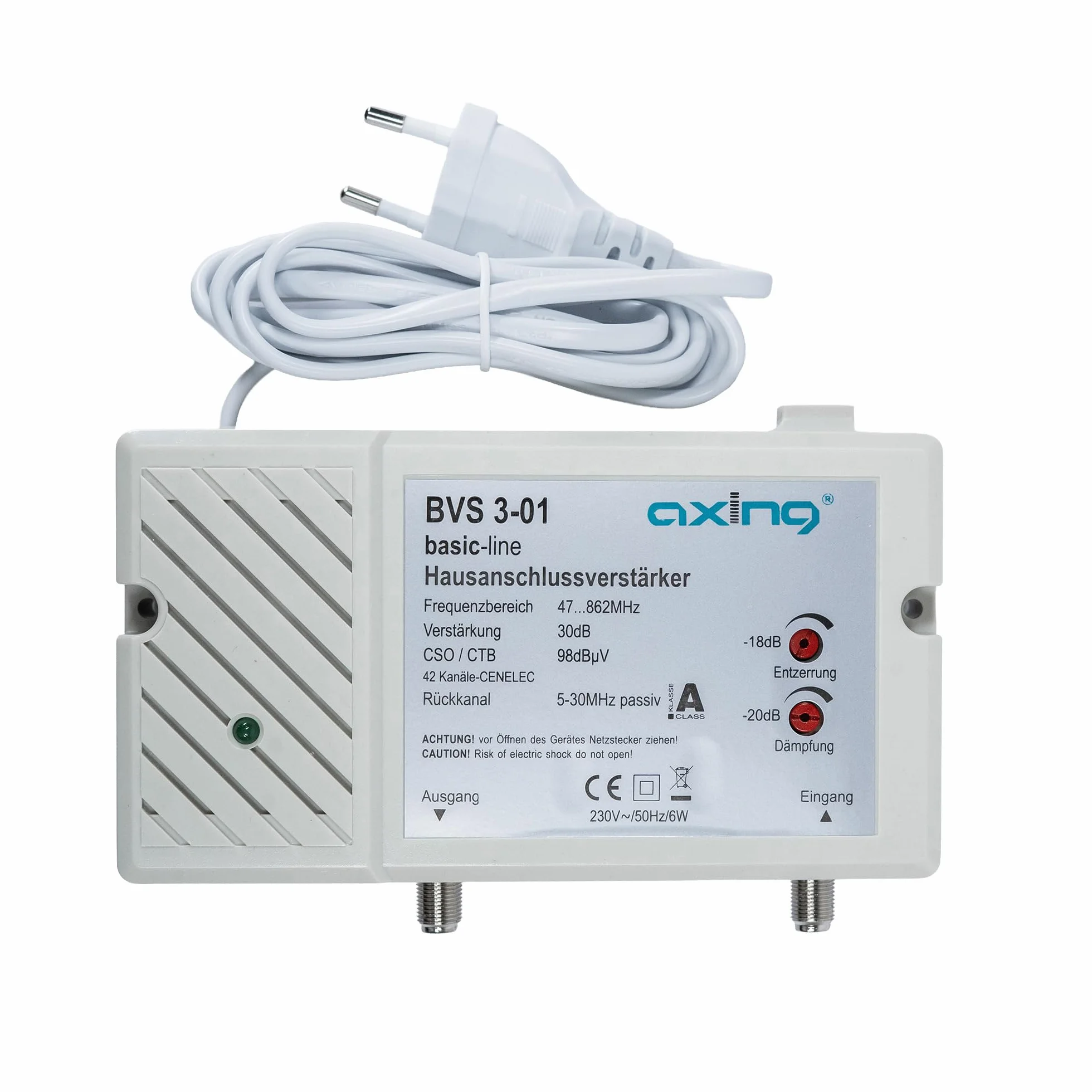 AXING - Amplificador de distribución, 30 dB de ganancia