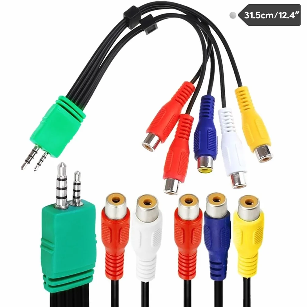 Cable de video de 3,5 mm y 2,5 mm para BN3901154 LEDComponent, cable adaptador de componente de video, cable adaptador de 20 cm de largo