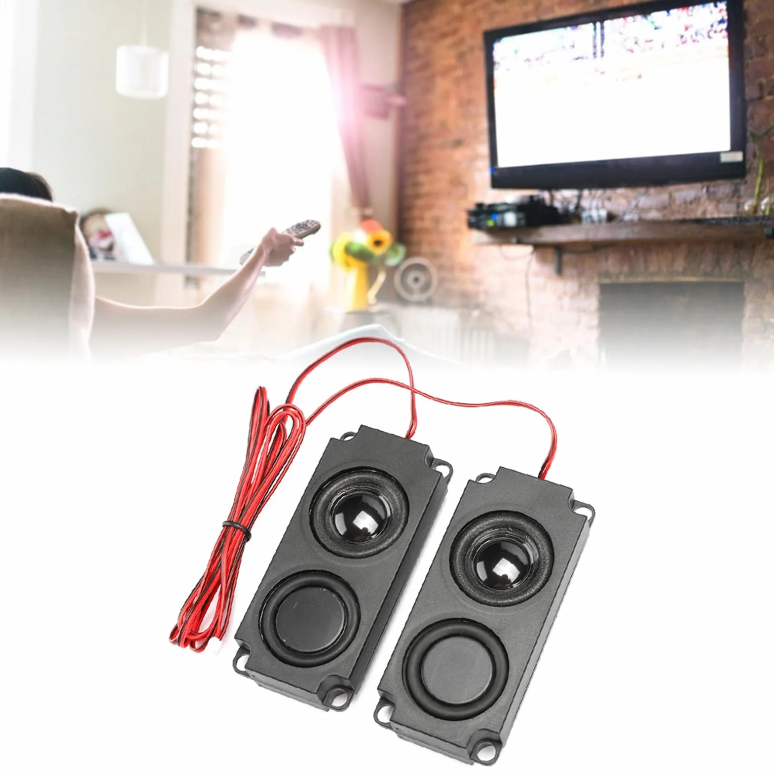 Naroote Mini Subwoofer, Mini Altavoz 8Ω 5W Portátil de Graves Pesados ​​cavidad de 40 Mm Altavoz Dual Magnético para Monitor de TV