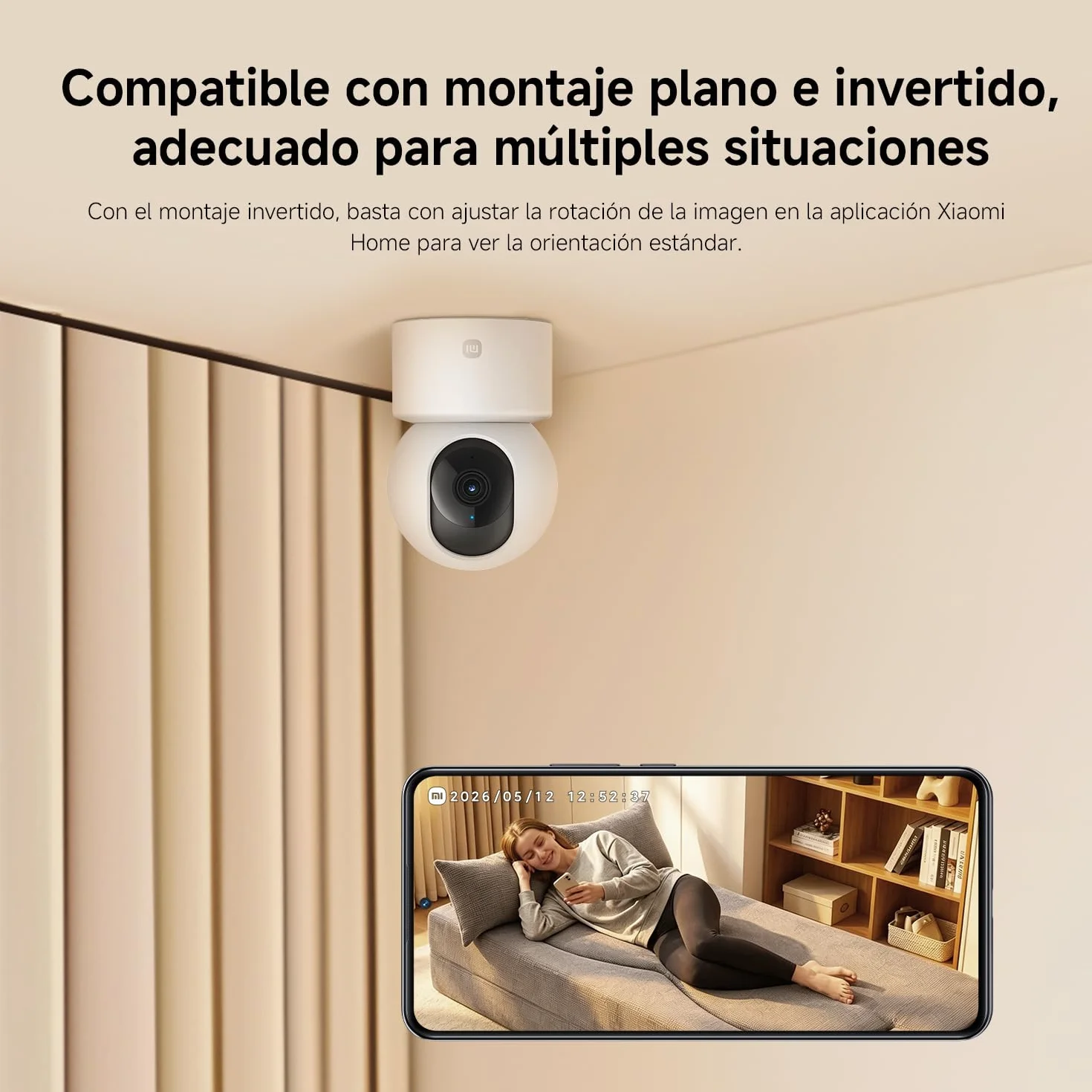 Xiaomi C301 Cámara Vigilancia WiFi Interior 2K 3MP 360° Panorama Detección Personas Audio Bidireccional