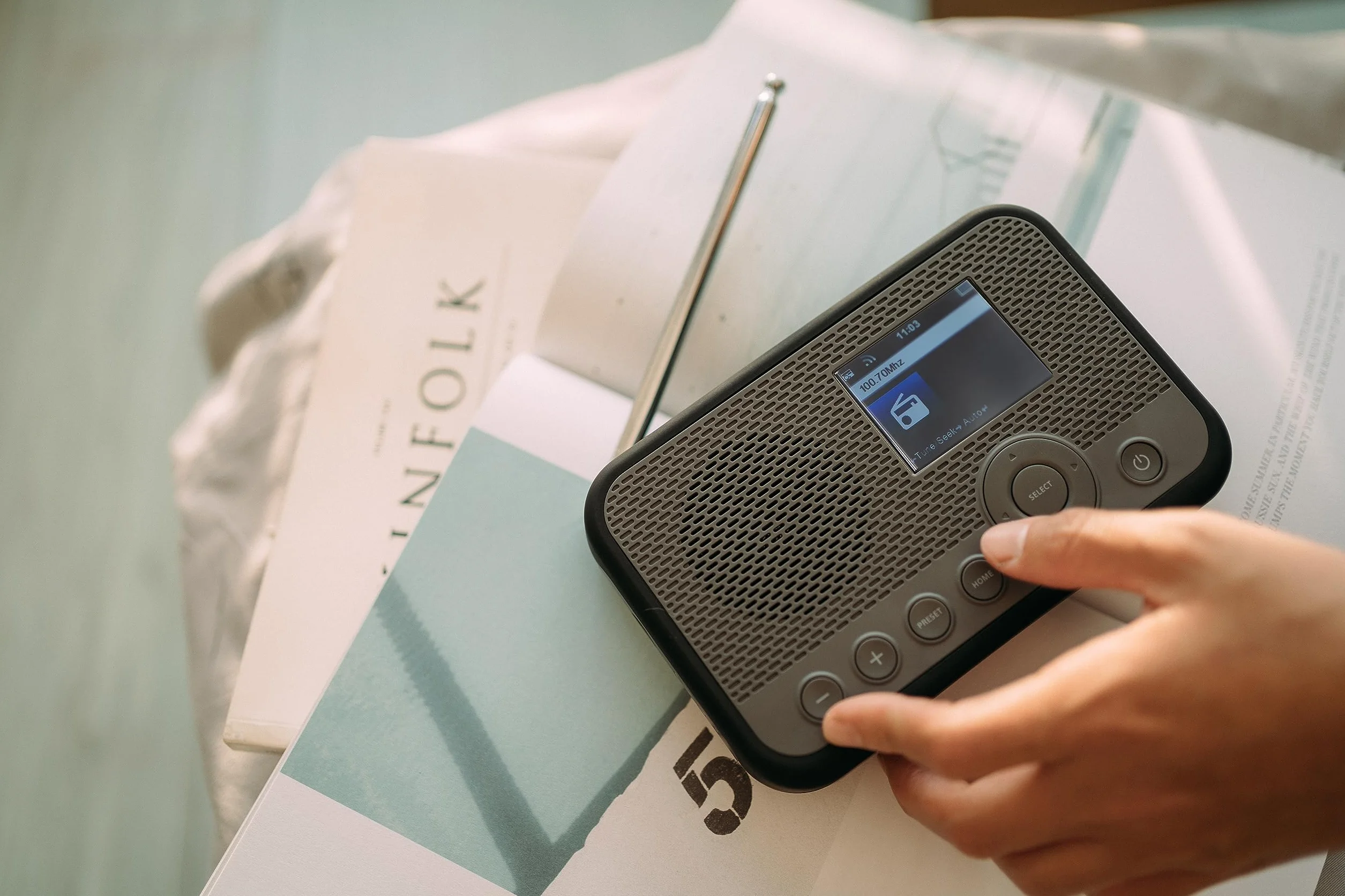 Sangean WFR-39 Radio por Internet con Dab+, FM, WiFi Gris-Negro