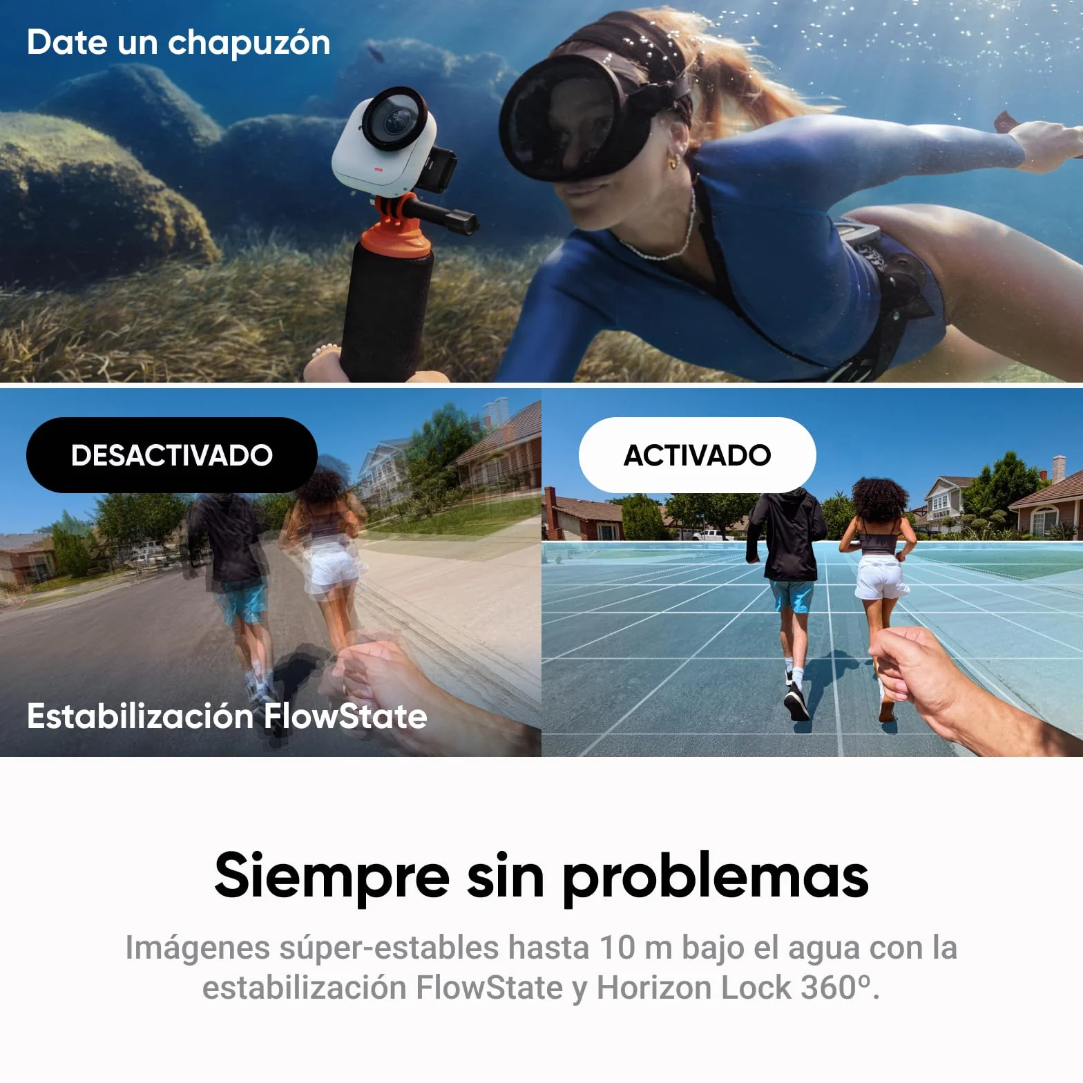 Insta360 GO Ultra Negro- Pequeña cámara vlog 4K, Manos Libres, cámara POV, Sensor de 1/1,28", Peso de 53 g, 156° FOV, batería 200 min, cámara de acción magnética y portátil para Deportes