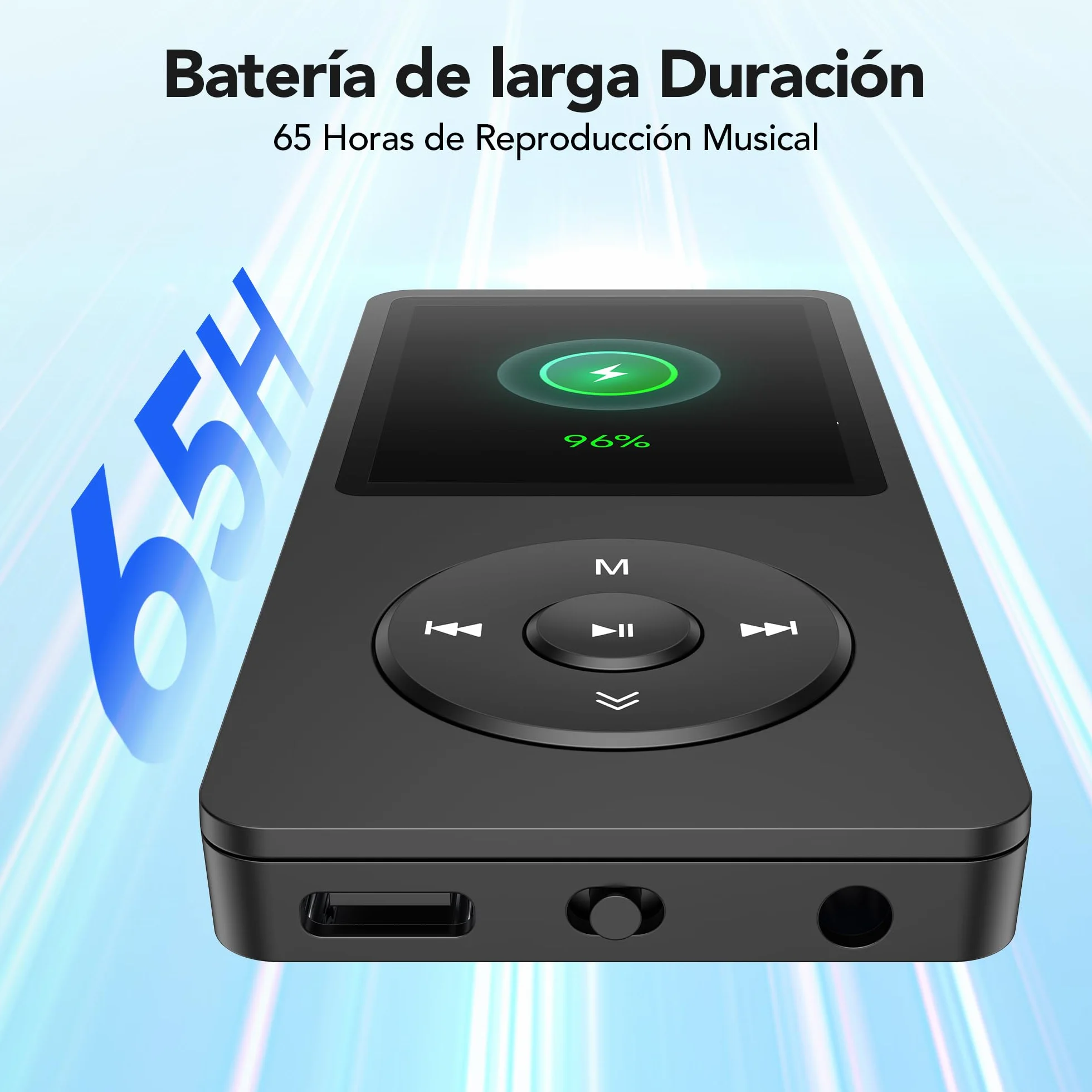 AGPTEK Reproductor MP3 32GB 1.8" Pantalla HiFi Portátil sin Pérdida con Radio FM y Grabación