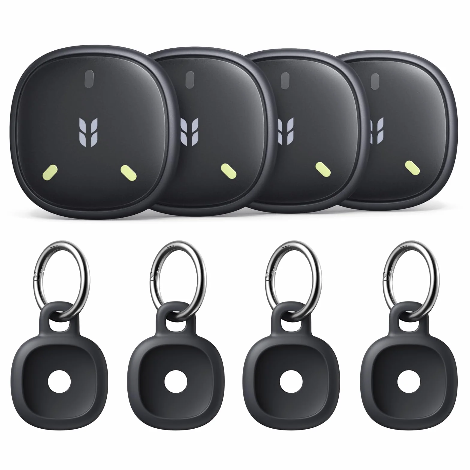 UGREEN FineTrack Mini 2 Smart Finder 110dB Fluorescencia IP68 Localizador Bluetooth SmartTag Tracker Soporte iOS Rastreador para Llaves Equipaje Cartera Bicicleta Mochila Bolso 7 Años Batería 4 Piezas