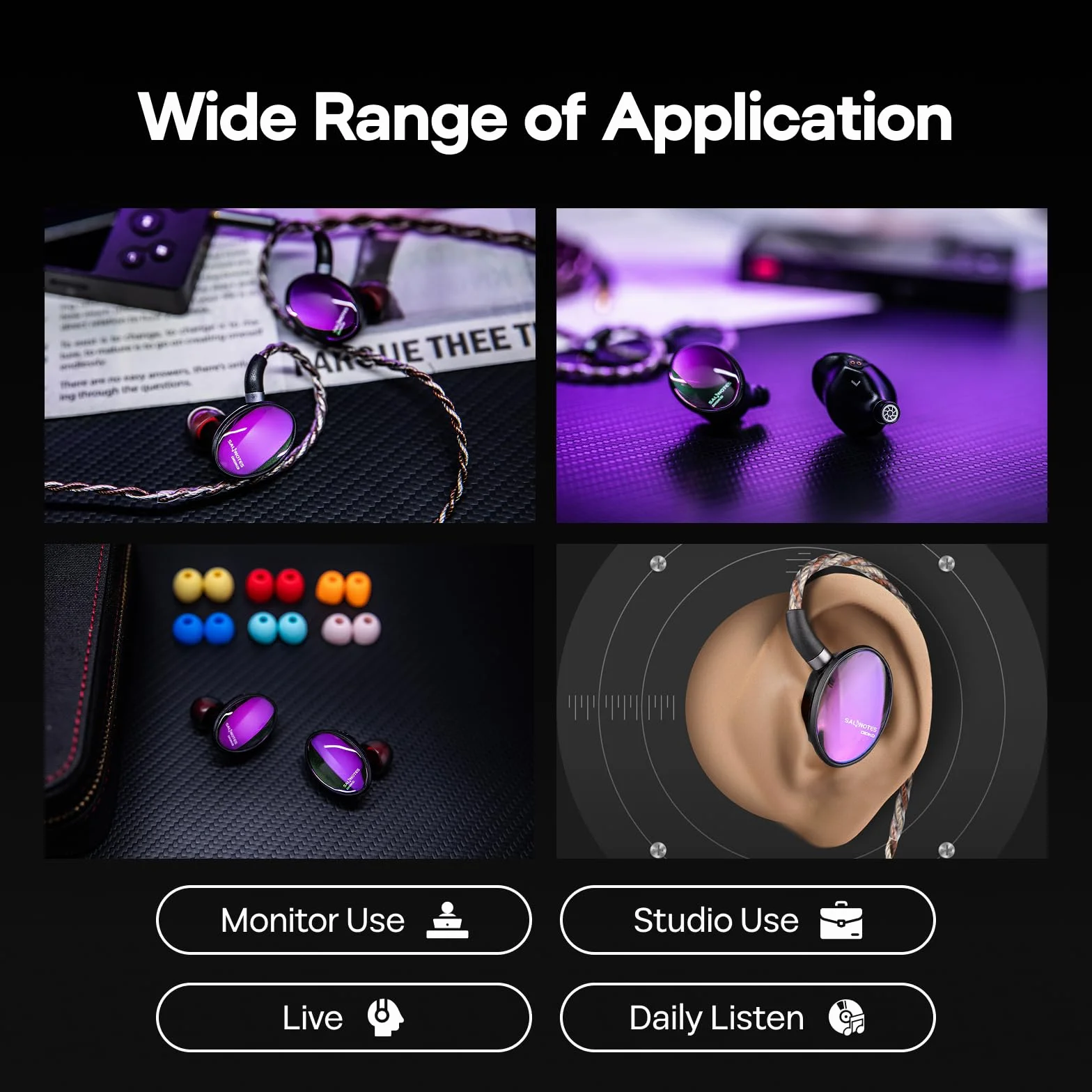 7Hz x Crinacle Salnotes Dioko IEMs 14.6mm Controlador de Diafragma Plano, Caja de Aluminio CNC Grado Aviación, Cable Cobre Litz OCC 4 Núcleos