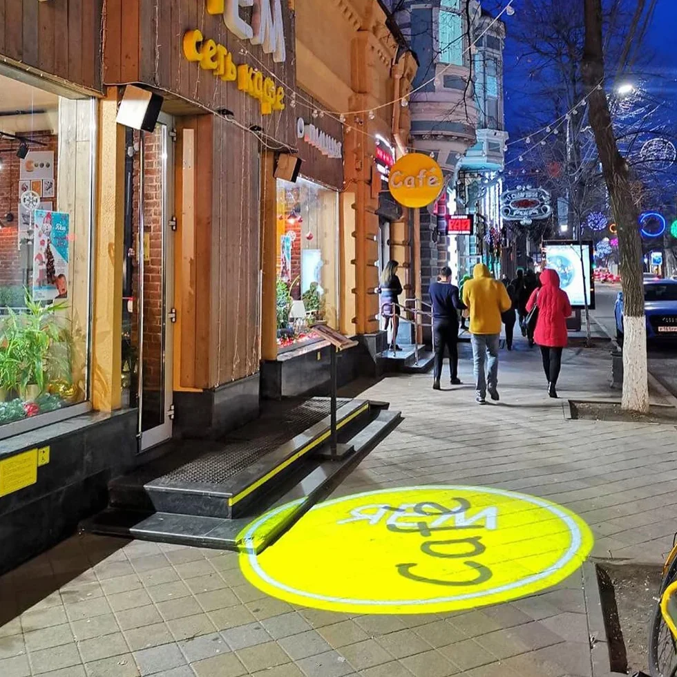 LED 80W GOBO Luz Logo Proyector IP67 Impermeable Para Interior y Al Aire Libre Para Tienda Boda Eventos Publicidad