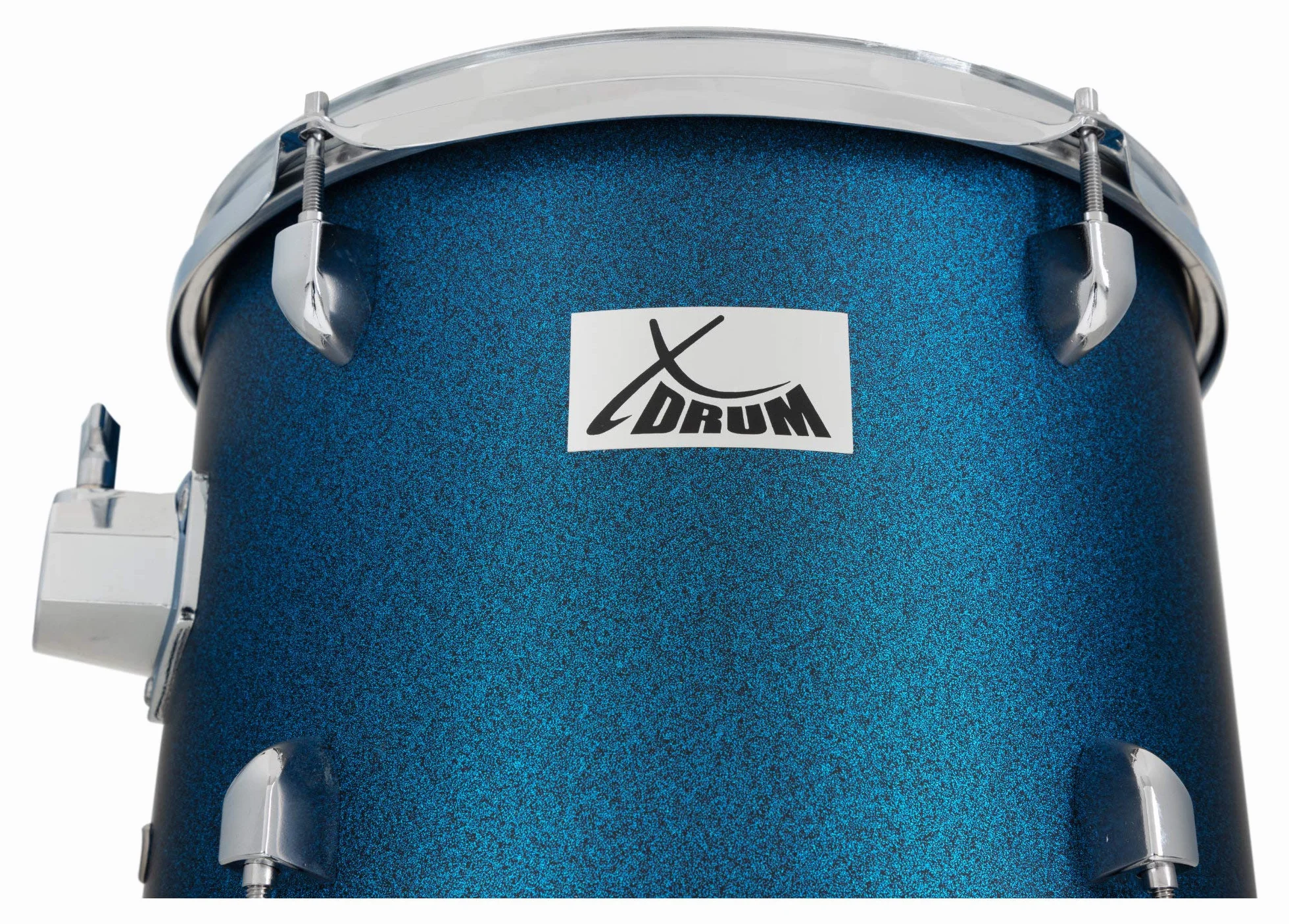 XDrum Semi 22" Standard Batería Satin Blue Sparkle - 22" BD, 12" TT, 13" TT, 16" FT, 14" SD - incl. Escuela - Azul
