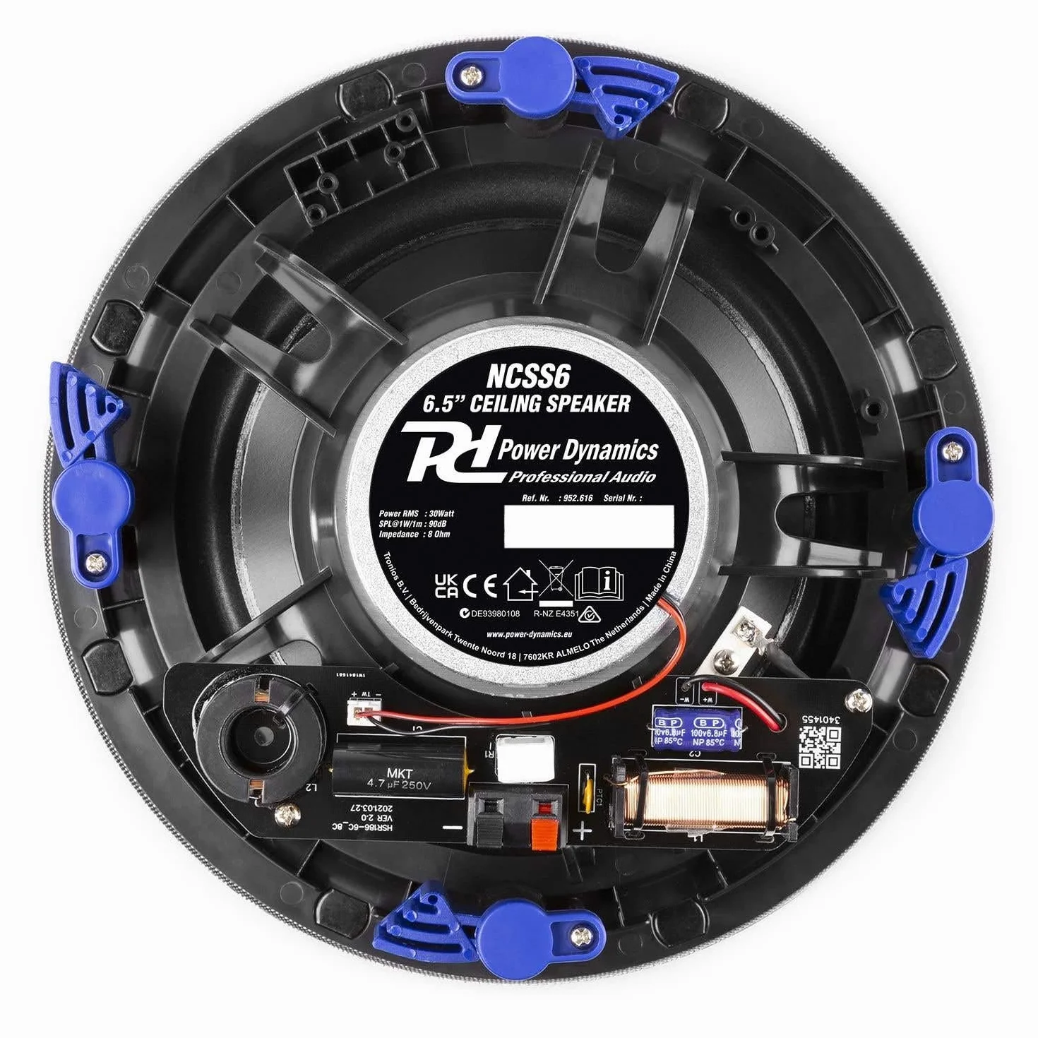 Powerline A50WSet Sistema de Sonido Empotrado con Amplificador Bluetooth 5.0, Pantalla táctil y 2 Altavoces de Techo 6,5", MP3 USB Micro SD, Mando y Caja de empotrar