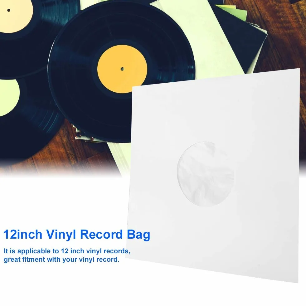 20Pcs Estuche protector para discos de vinilo Estuche protector para reproductor de CD antiestático Materiales de protección ambiental fuertes y duraderos, resistentes y no tóxicos para discos