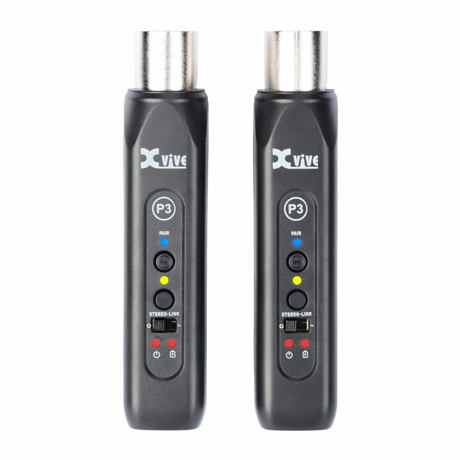 Xvive P3D Pack de 2 receptores Bluetooth P3 para mesas de Mezclas o PA