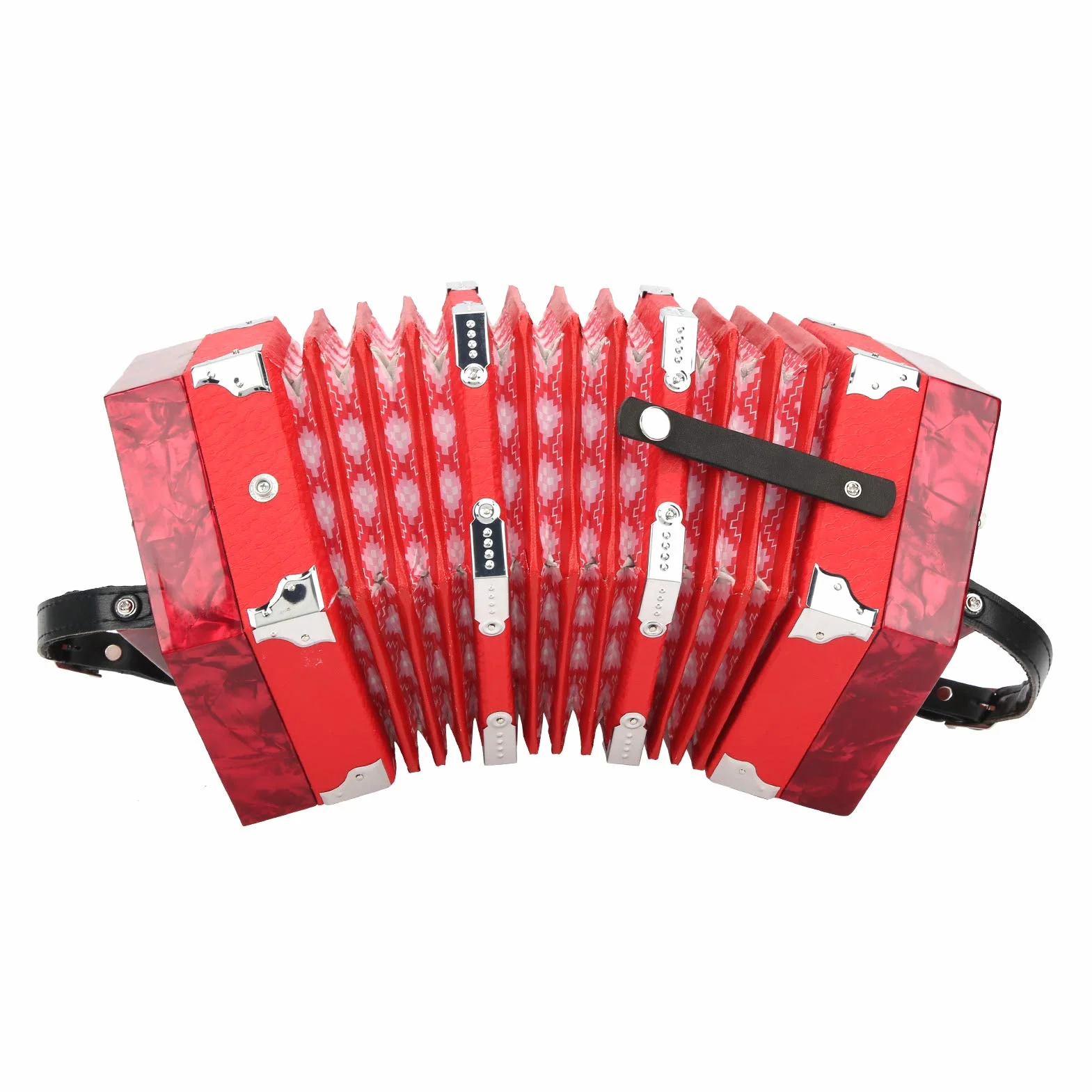 Concertina Concertina Instrumento Portátil 3 Colores, para Música(red)