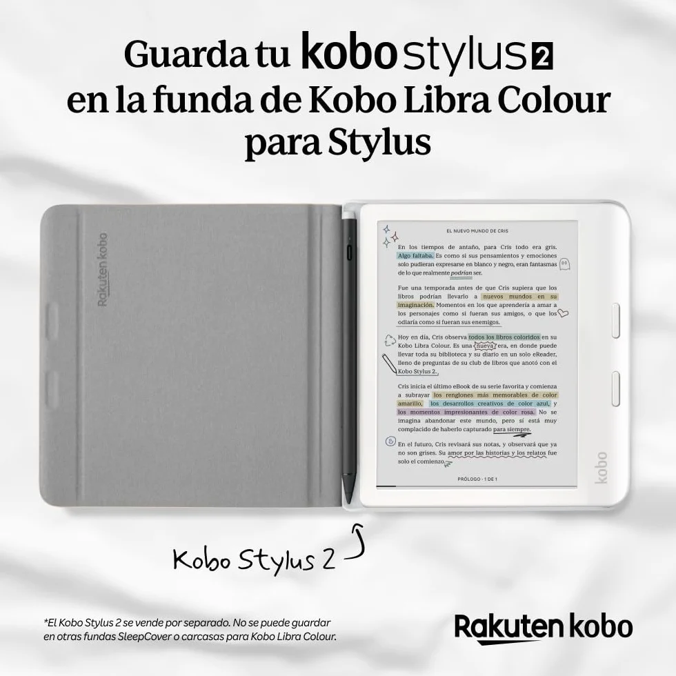 Kobo Libra Colour eReader 7" E Ink Kaleido™ 3 Pantalla 32 GB Resistente al Agua Negro
