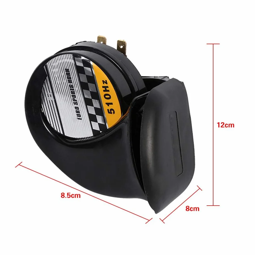 Universal Snail Horn Speaker 115DB 510Hz 12V 3.5A Mini Electronic Air Horn for Motorcycle