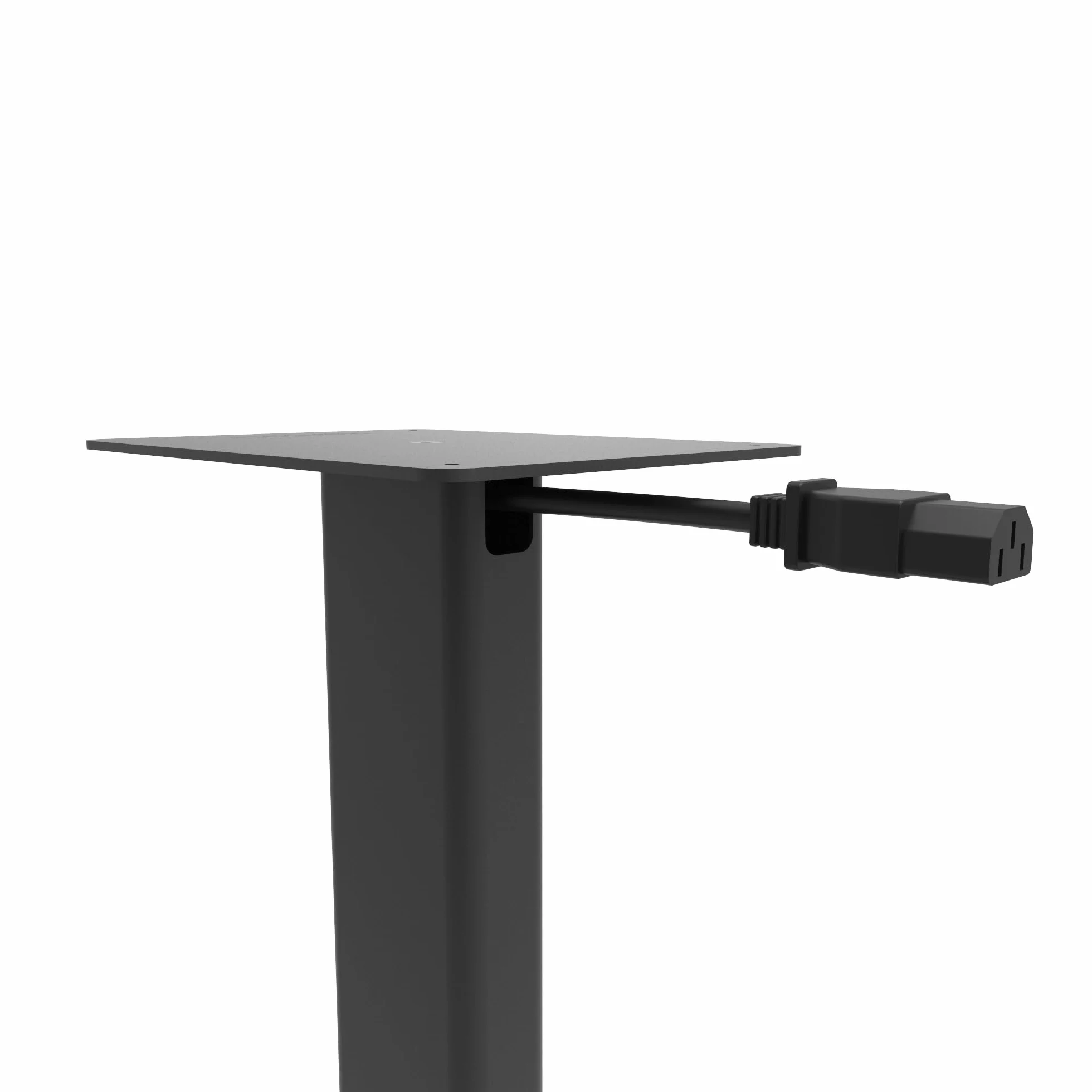 Kanto ST28 - Soportes universales para altavoces de suelo de 28 pulgadas para altavoces de estantería de hasta 30 libras, sonido mejorado, gestión de cables ocultos, diseño atemporal, par, acero negro