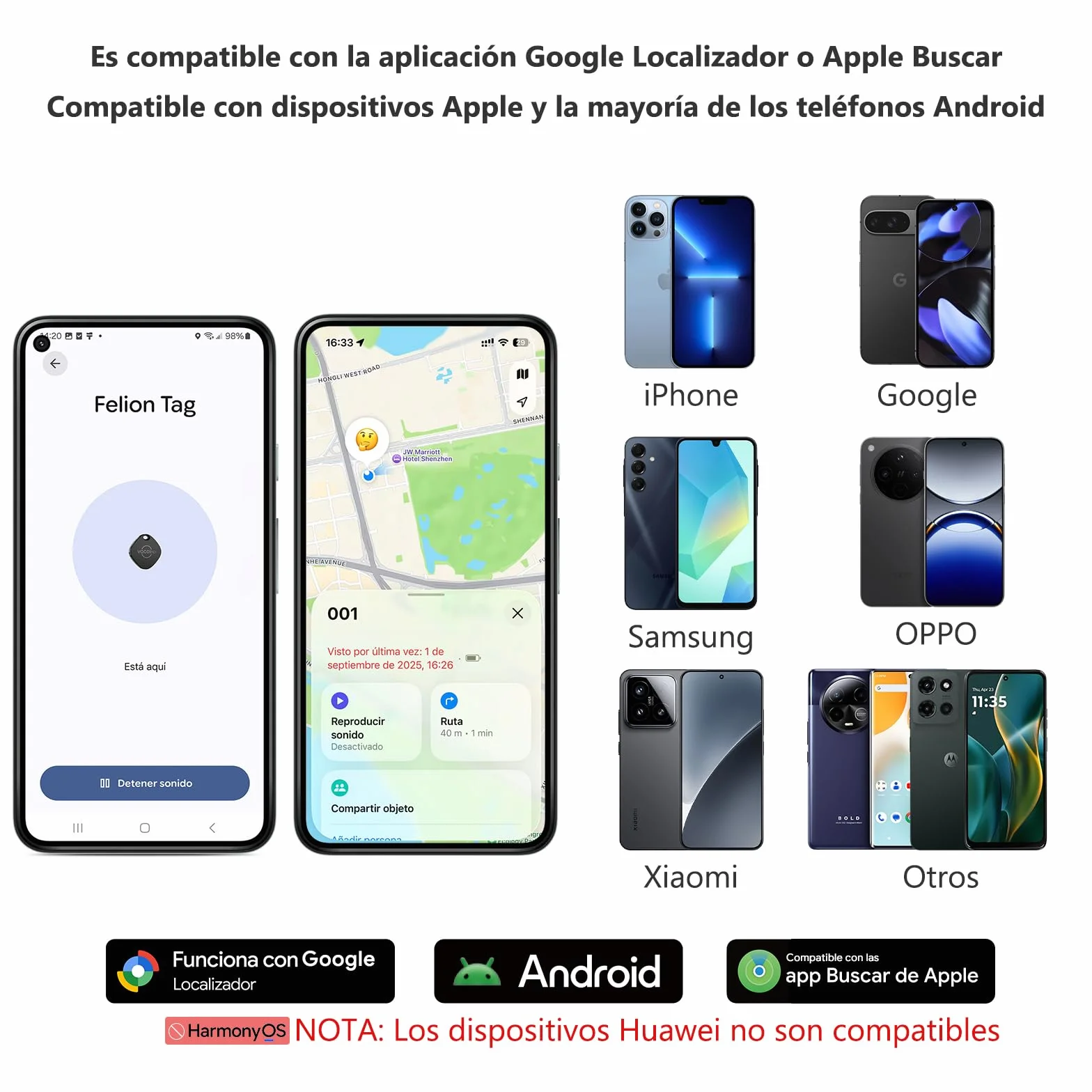VOCOlinc Android Tag Smarttag 4 Pack, Bluetooth Item Tracker para Llaves, Cartera, Bicicleta, Maleta, Batería Reemplazable
