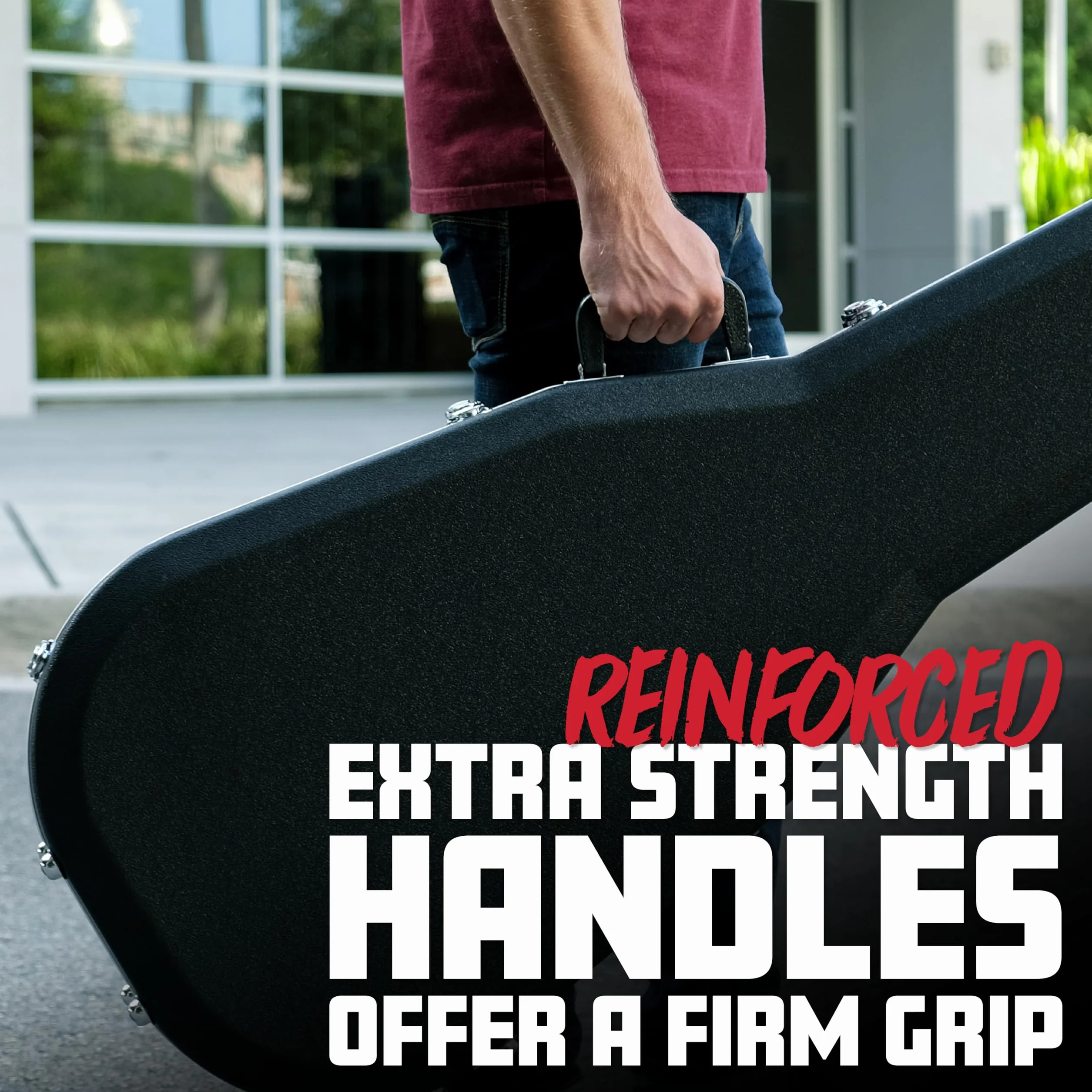 Gator Cases Estuche Deluxe ABS Moldeado para Guitarras Acústicas de 12 Cuerdas; Se Adapta a Guitarras Acústicas de 12 Cuerdas Estilo Dreadnought (GC-DREAD-12)