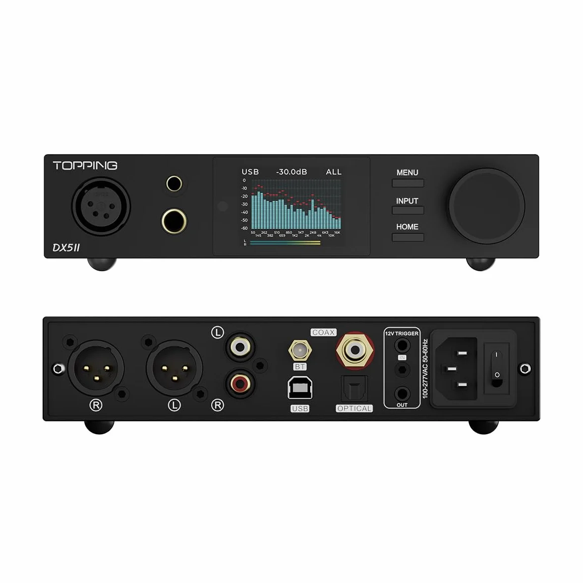 Topping DX5 II - Amplificador DAC y amplificador de auriculares, doble ES9039Q2M DSD512 PCM768 kHz