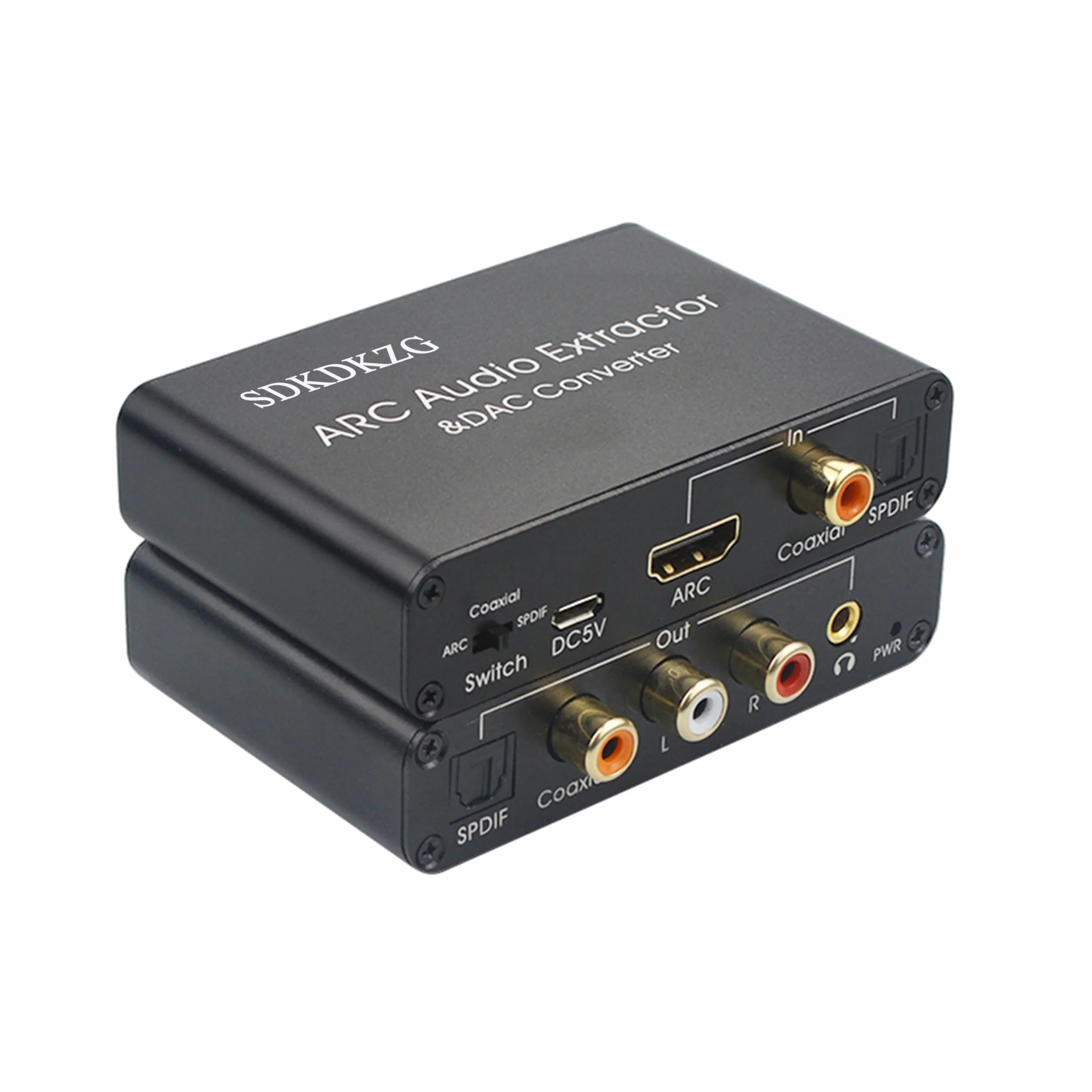 Extractor de audio HDMI ARC SPDIF óptico Toslink a RCA 3.5 mm Jack L/R, adaptador para amplificador HDTV