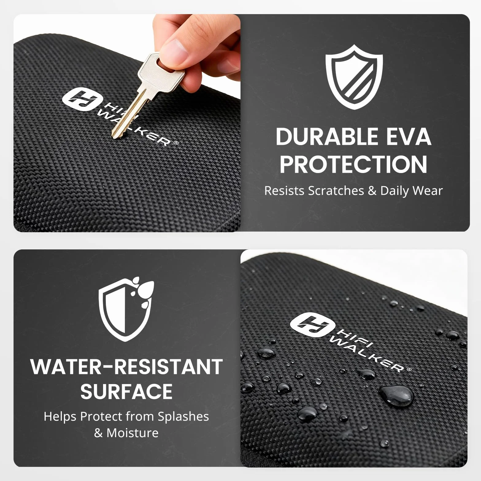 Funda para Reproductor MP3 Compatible con HIFI WALKER H2, H2 Touch y G7, Estuche Rígido Portátil de EVA para Auriculares, Cable USB y Tarjetas de Memoria, Solo Funda
